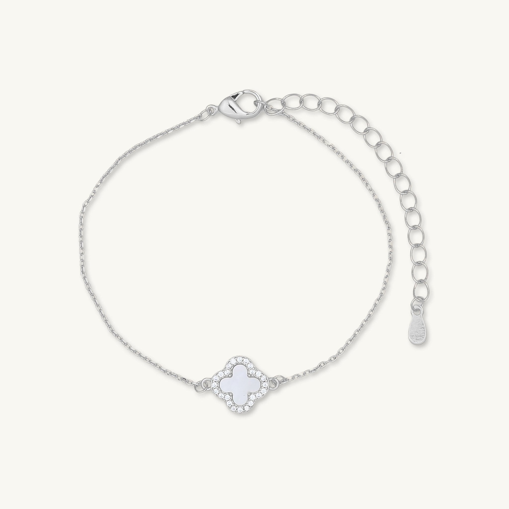 Clover Mother Of Pearl Sapphire Bracelet - Camile & Stone