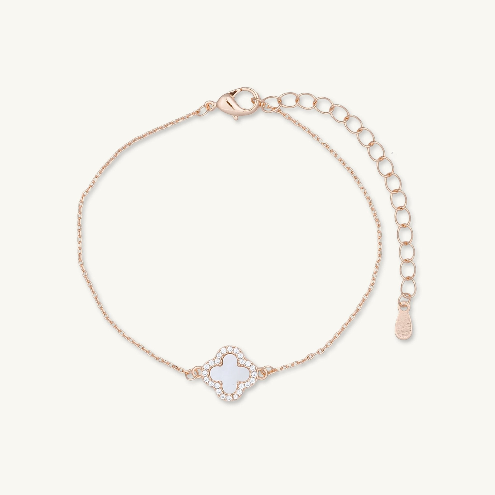 Clover Mother Of Pearl Sapphire Bracelet - Camile & Stone