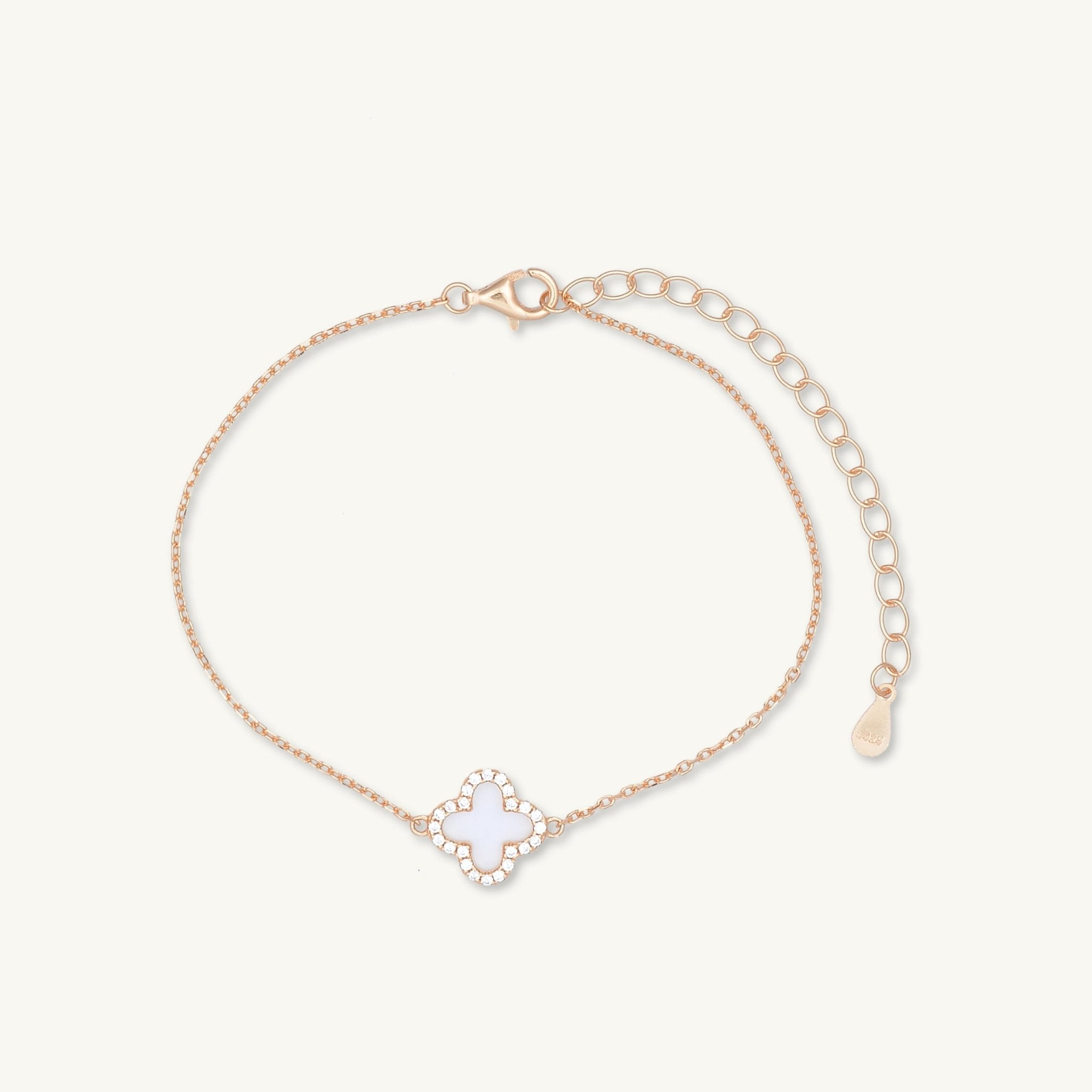 Clover Mother Of Pearl Sapphire Bracelet - Camile & Stone