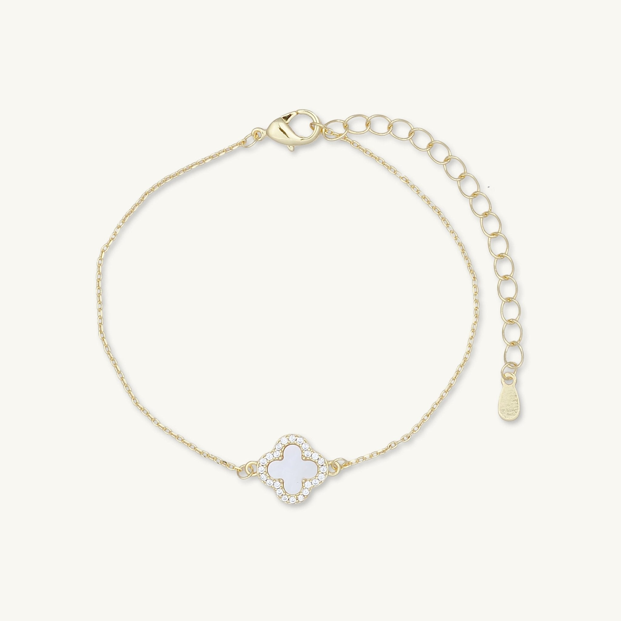 Clover Mother Of Pearl Sapphire Bracelet - Camile & Stone