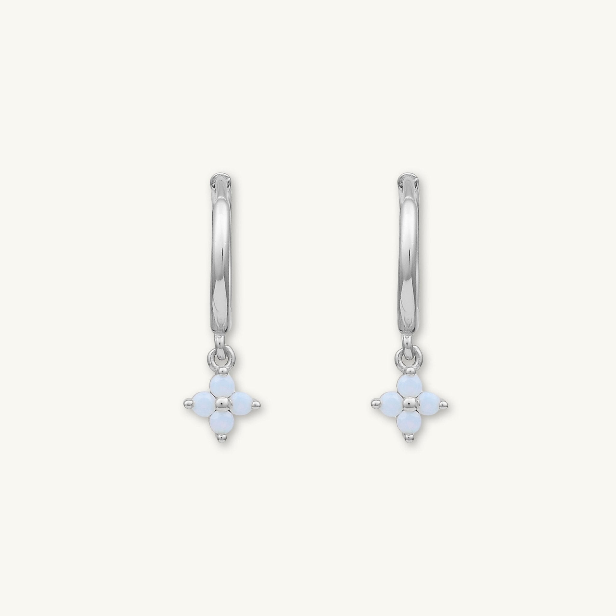 Clover Opal Hoop Earrings - Camile & Stone