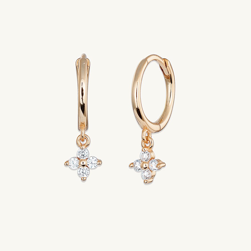 Clover Sapphire Hoop Earrings - Camile & Stone
