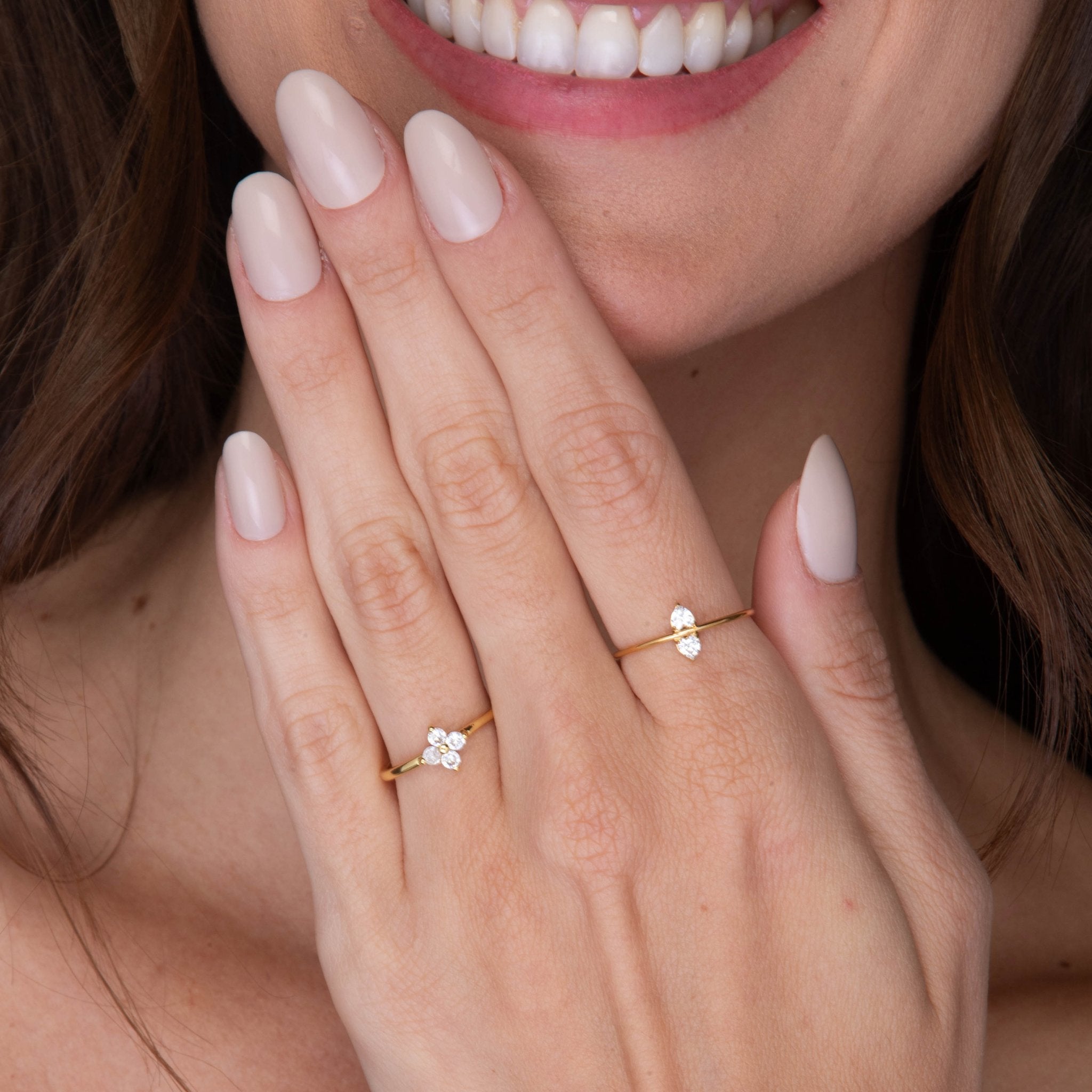 Clover Sapphire Open Adjustable Ring - Camile & Stone