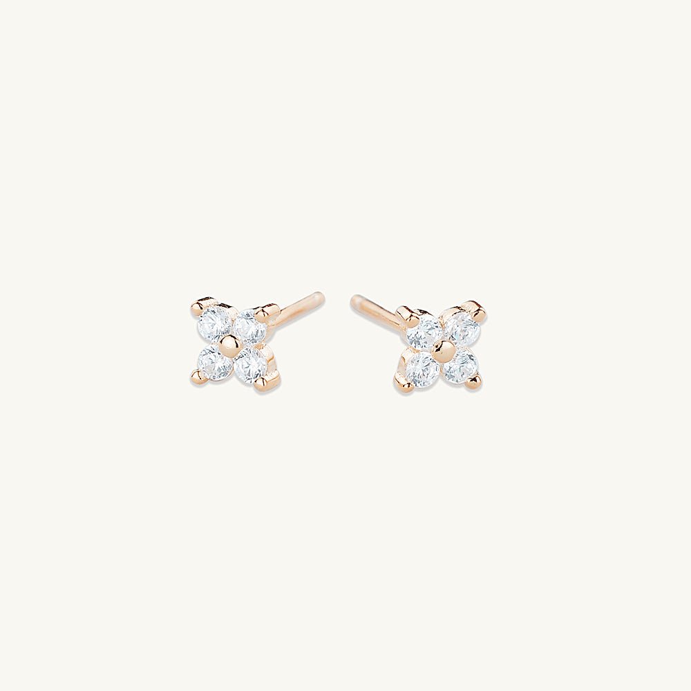 Clover Sapphire Stud Earrings - Camile & Stone