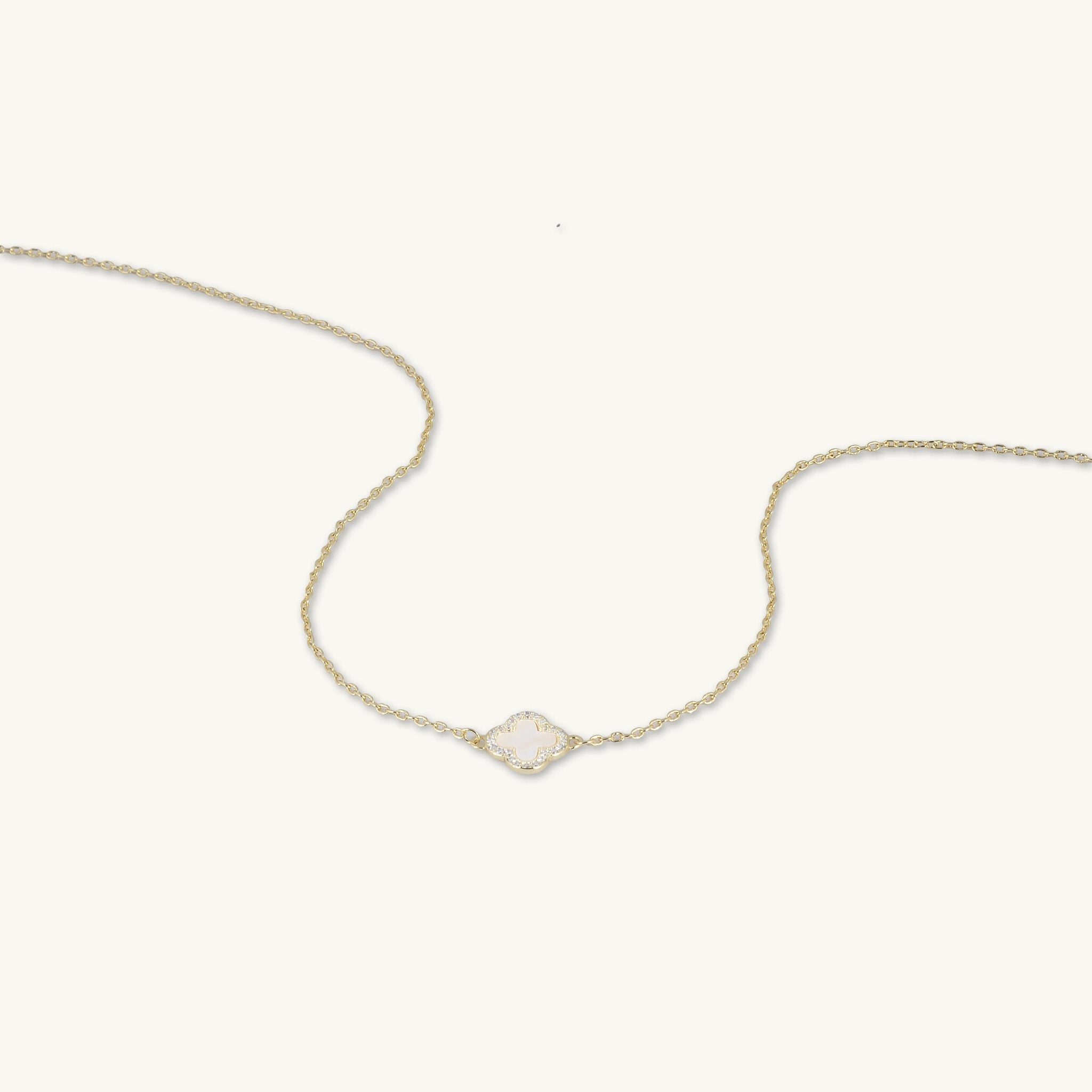 Clover Single MOP Sapphire Necklace - Camile & Stone