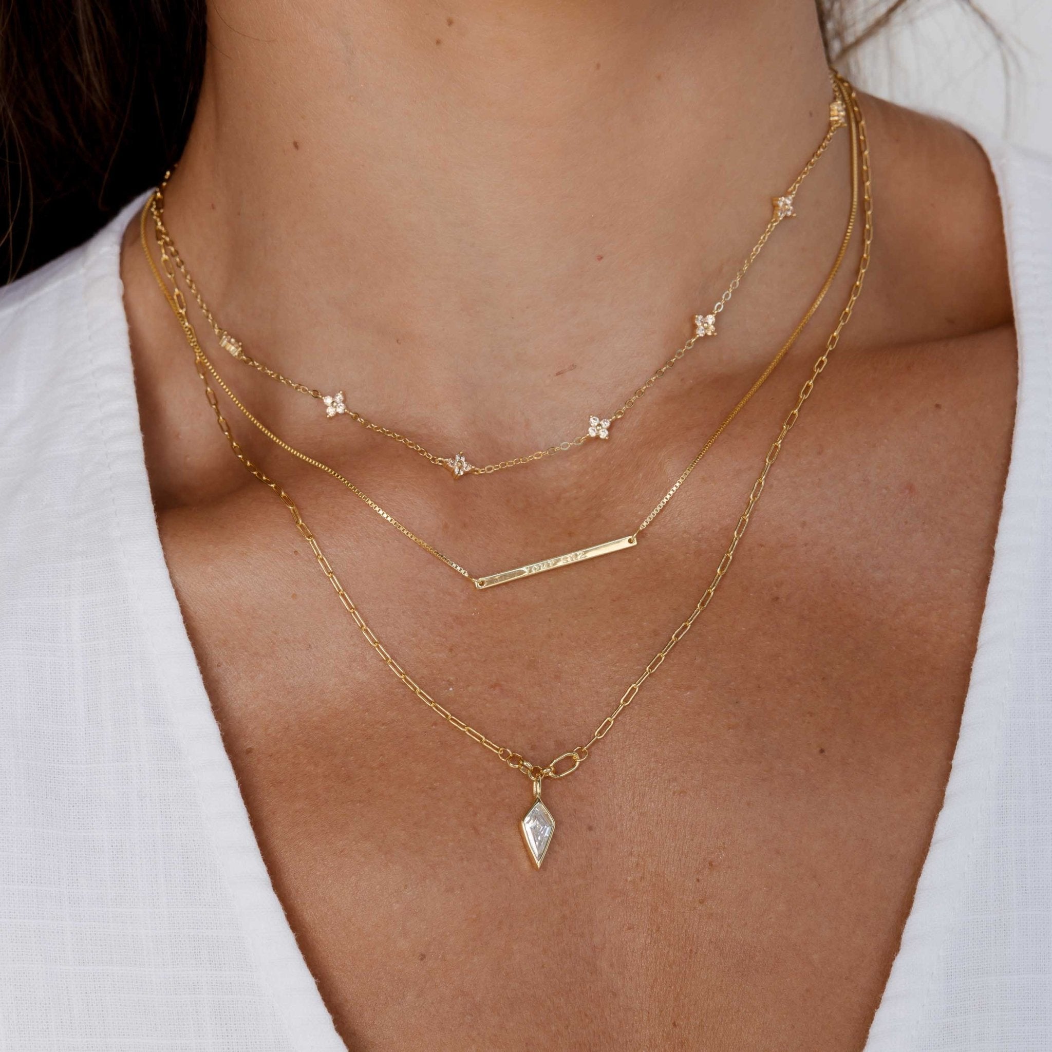 Clover Station Sapphire Necklace - Camile & Stone