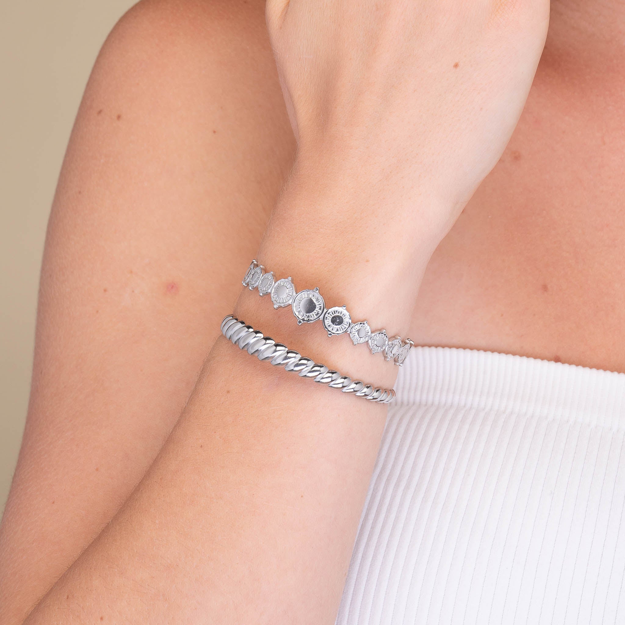 Croissant Open Cuff Bangle - Camile & Stone