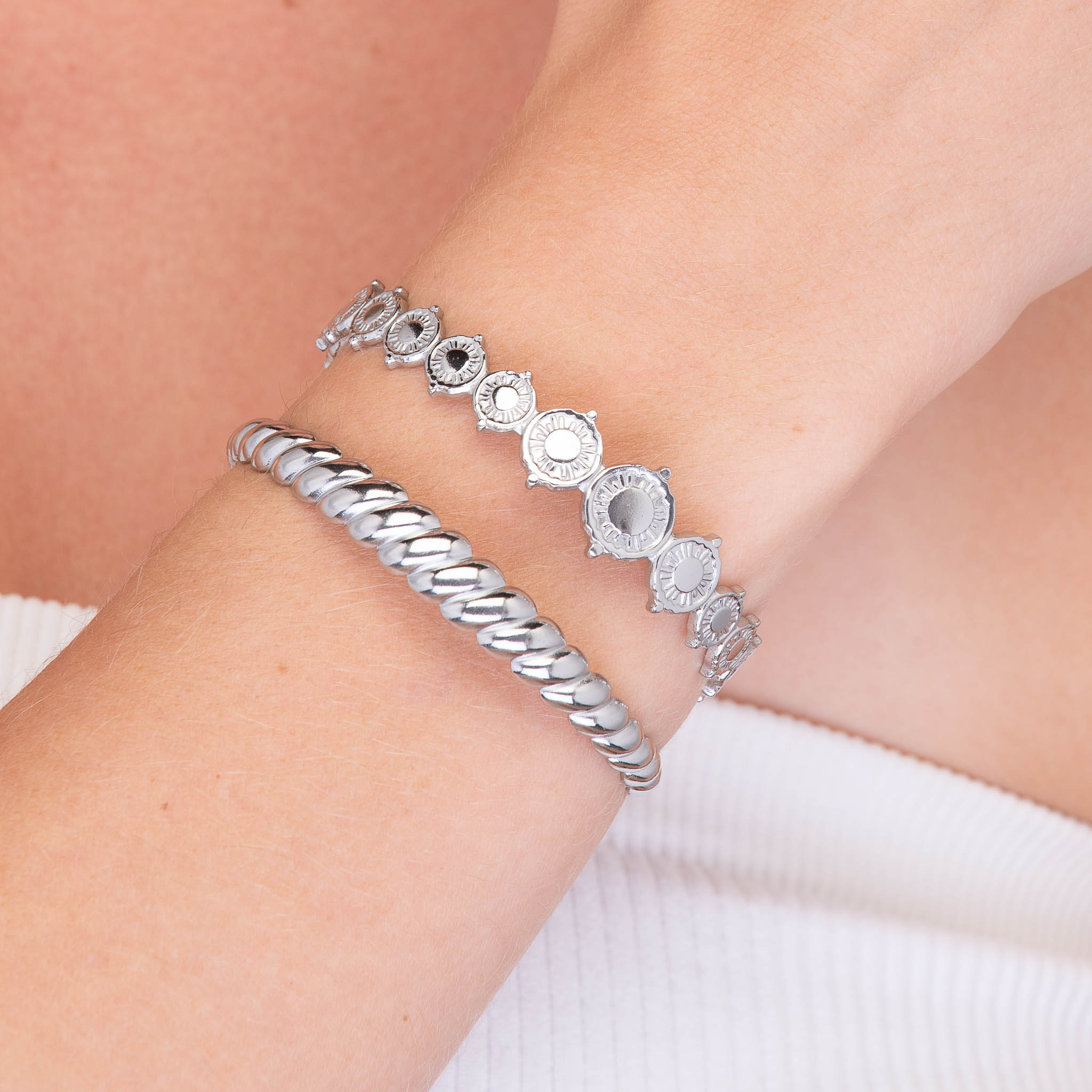Croissant Open Cuff Bangle - Camile & Stone