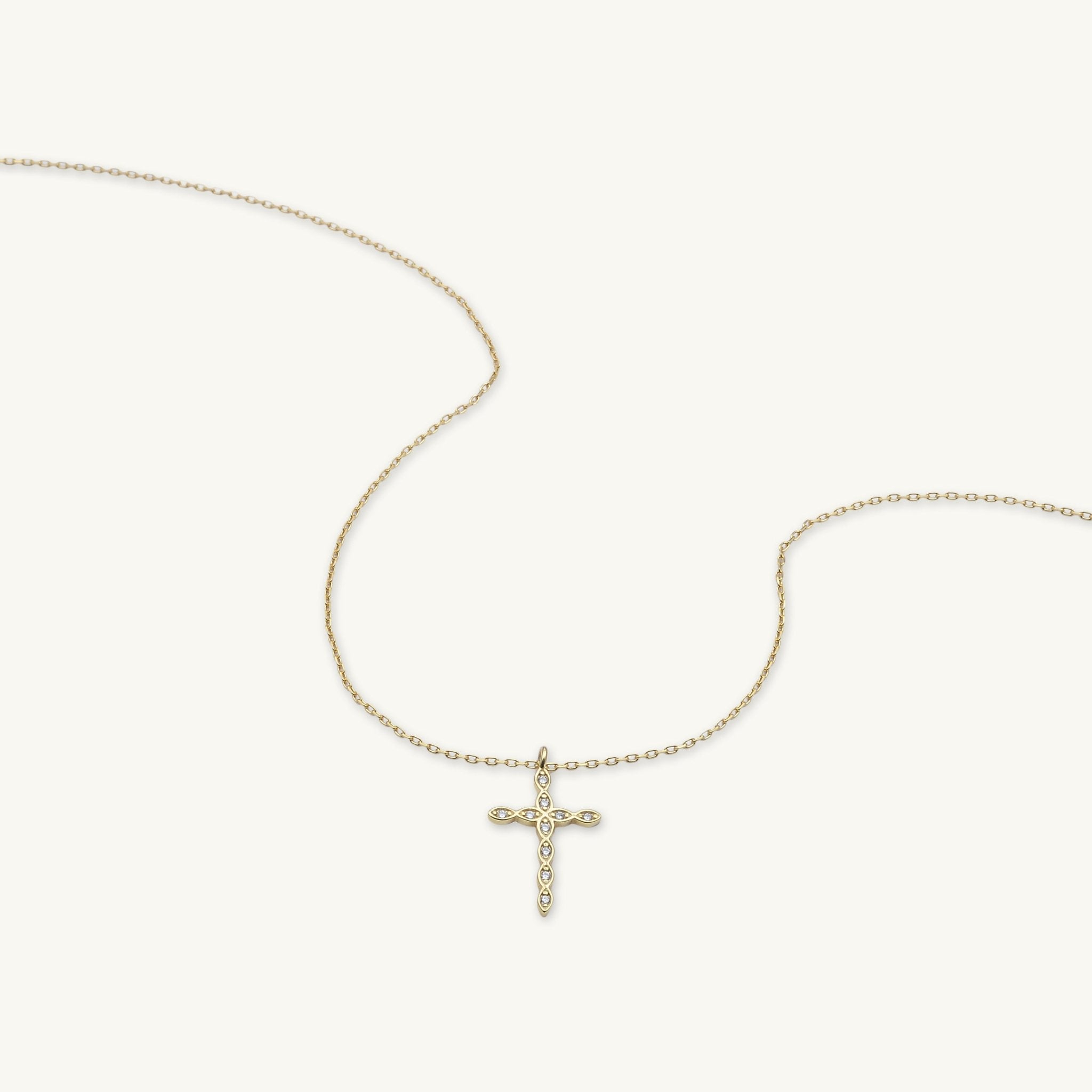 Cross Diamanté Chain Necklace - Camile & Stone