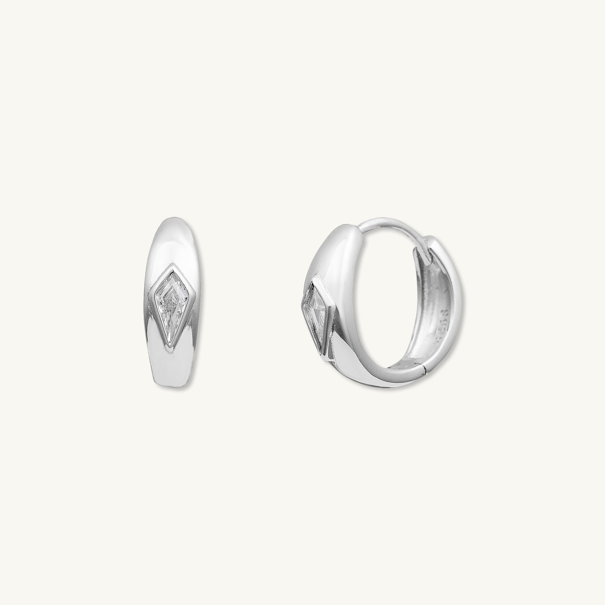 Dome Sapphire Huggie Earrings - Camile & Stone