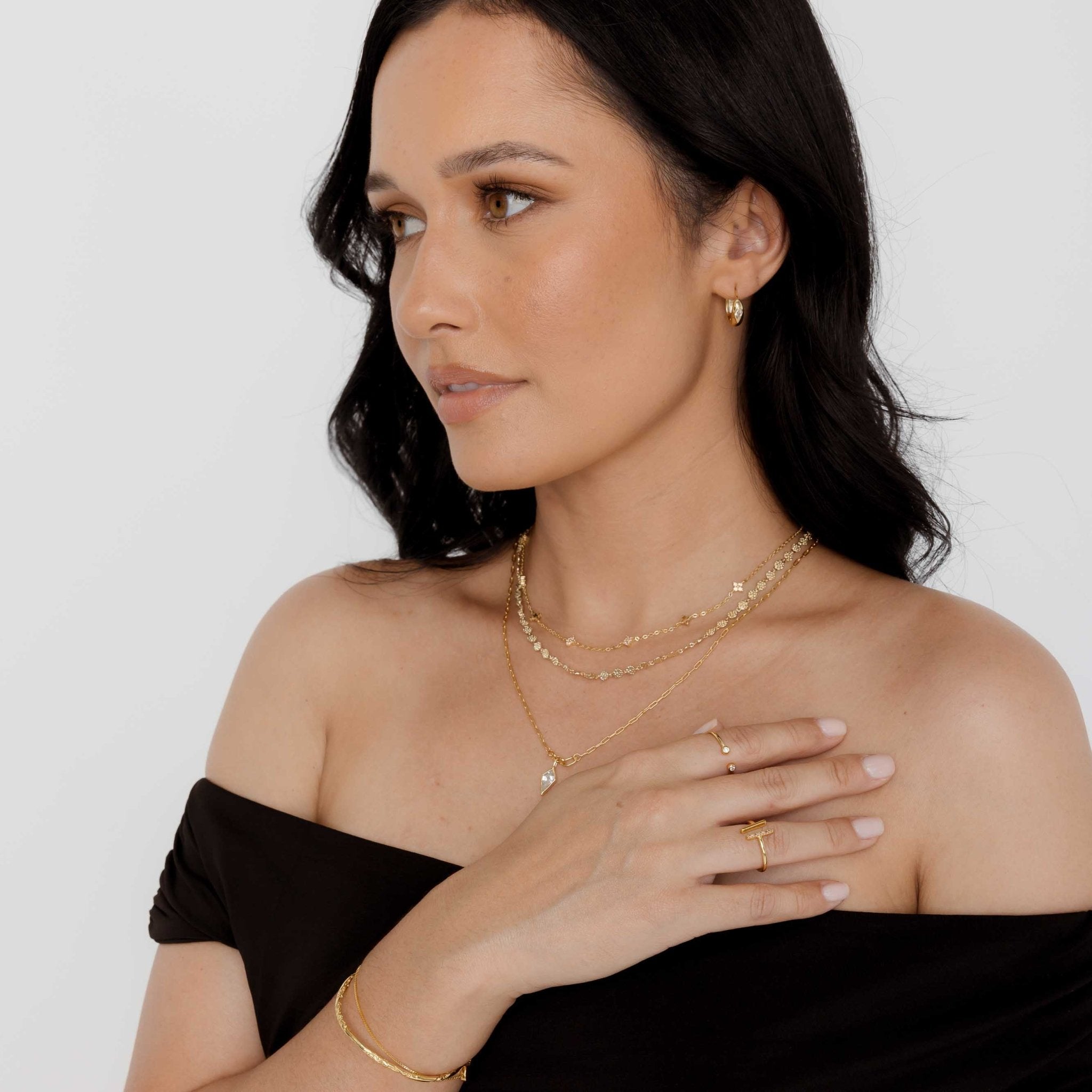 Dome Sapphire Huggie Earrings - Camile & Stone