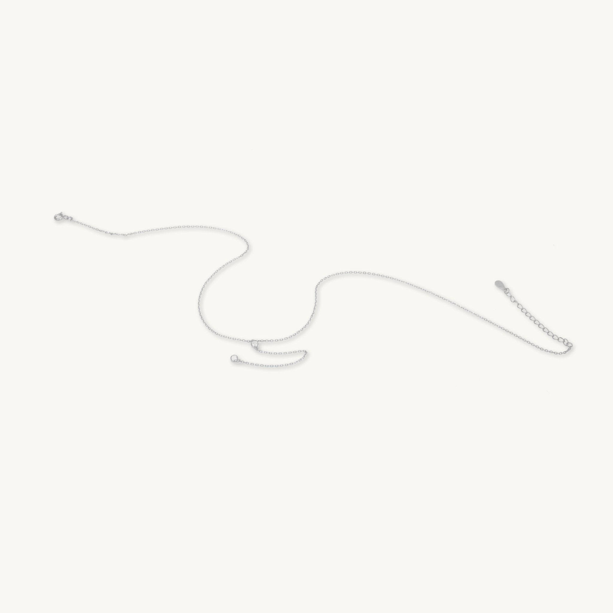 Double Bezel Drop Chain Y Necklace - Camile & Stone
