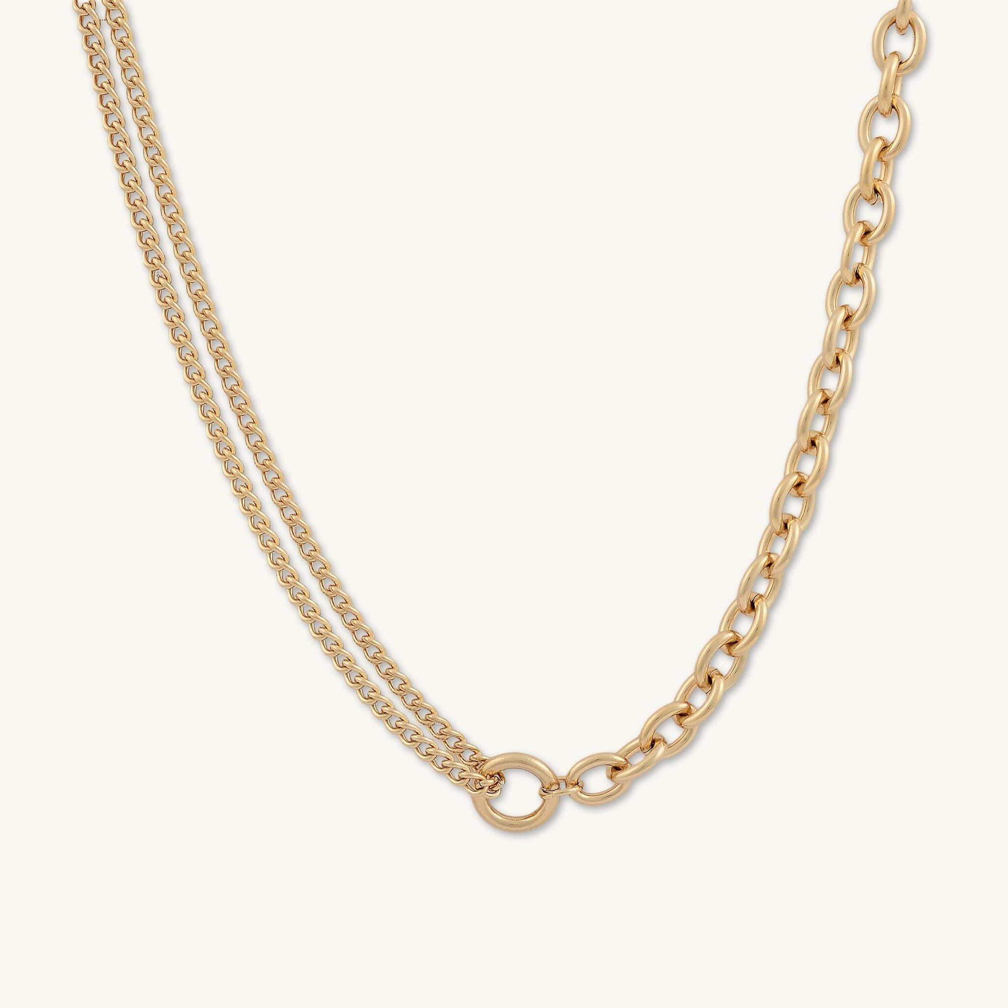 Double Cuban Statement Necklace - Camile & Stone