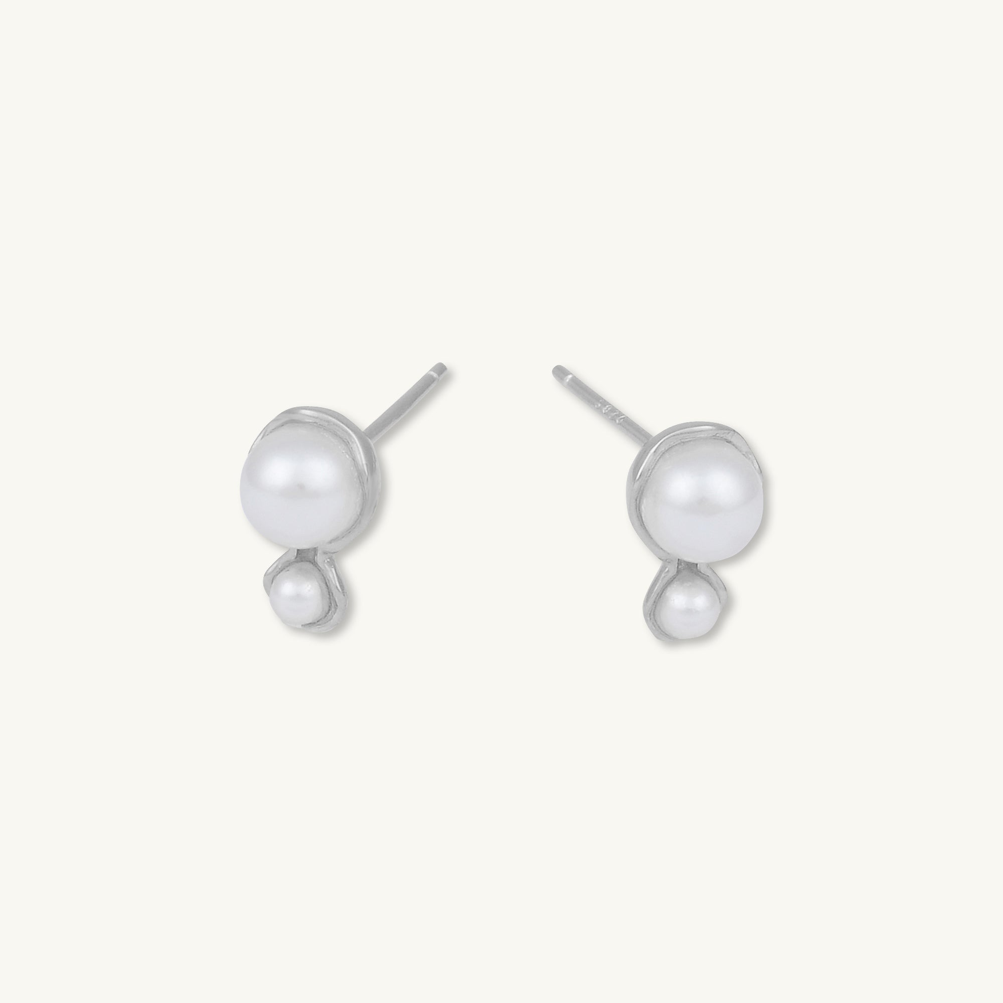 Double Pearl Stud Earrings - Camile & Stone