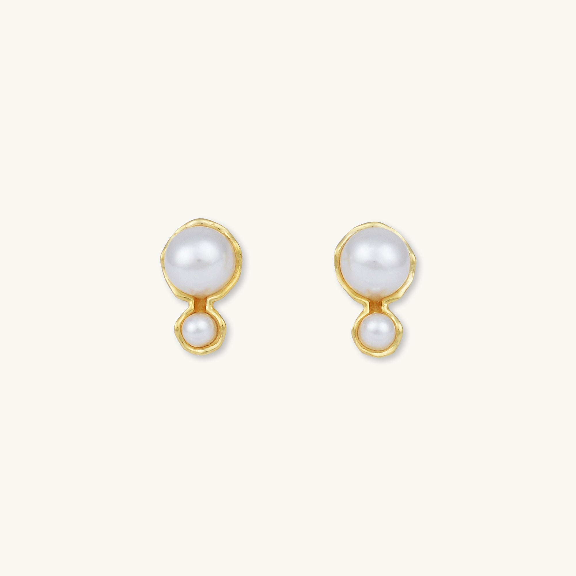 Double Pearl Stud Earrings - Camile & Stone