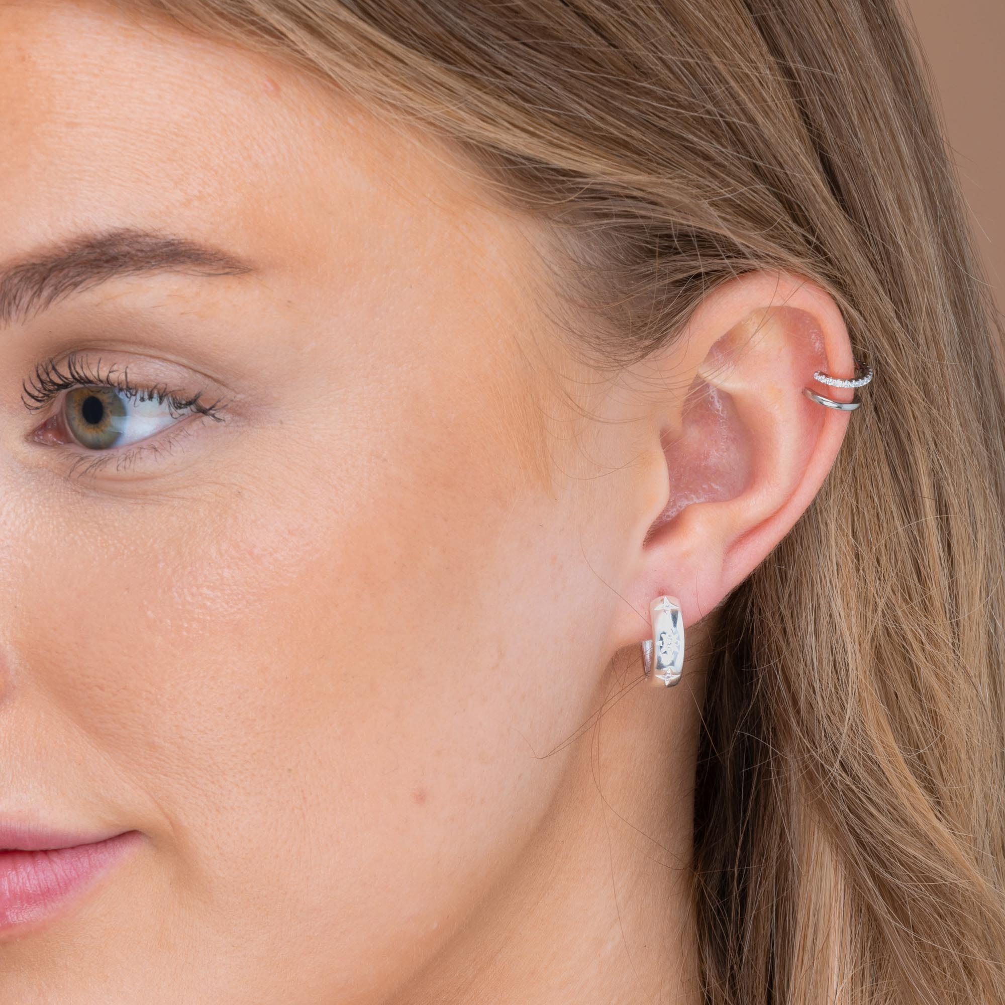 Double Sapphire Cuff Earrings - Camile & Stone