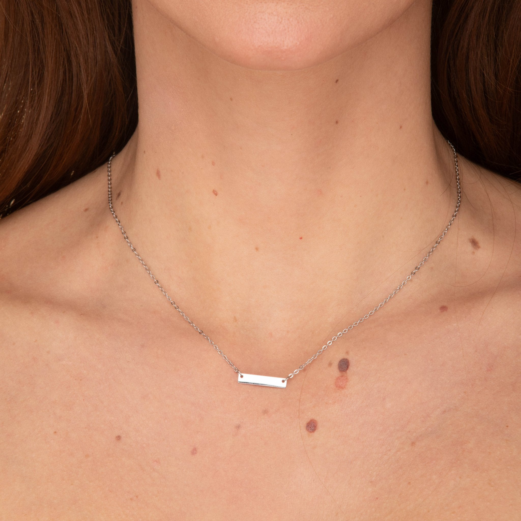 Engraved Personalised Mini Bar Necklace - Camile & Stone