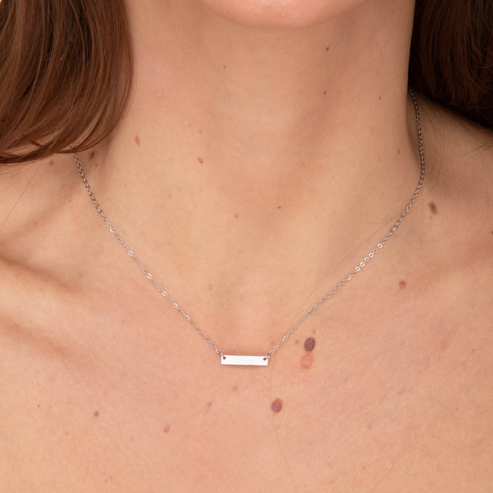 Engraved Personalised Mini Bar Necklace - Camile & Stone