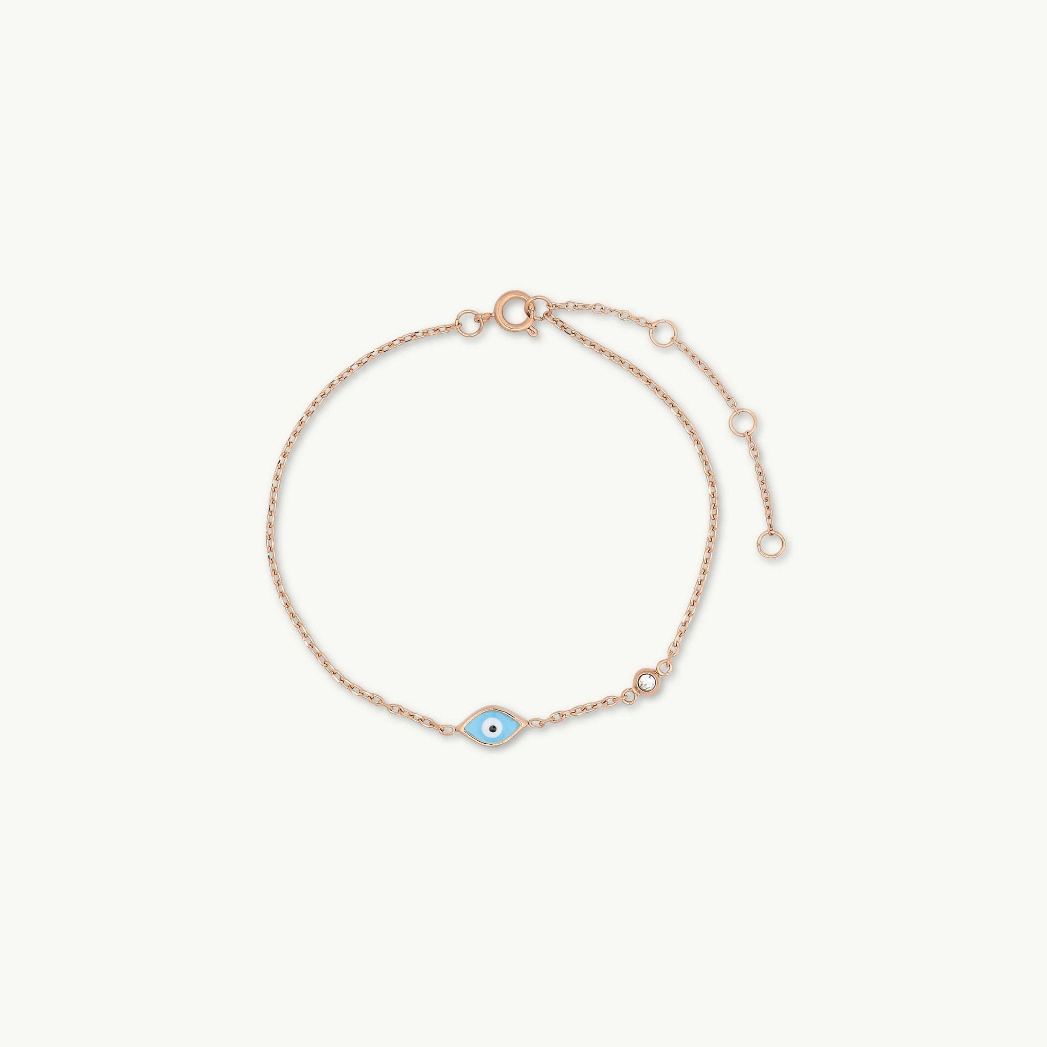 Evil Eye Turquoise Solitaire Bracelet - Camile & Stone