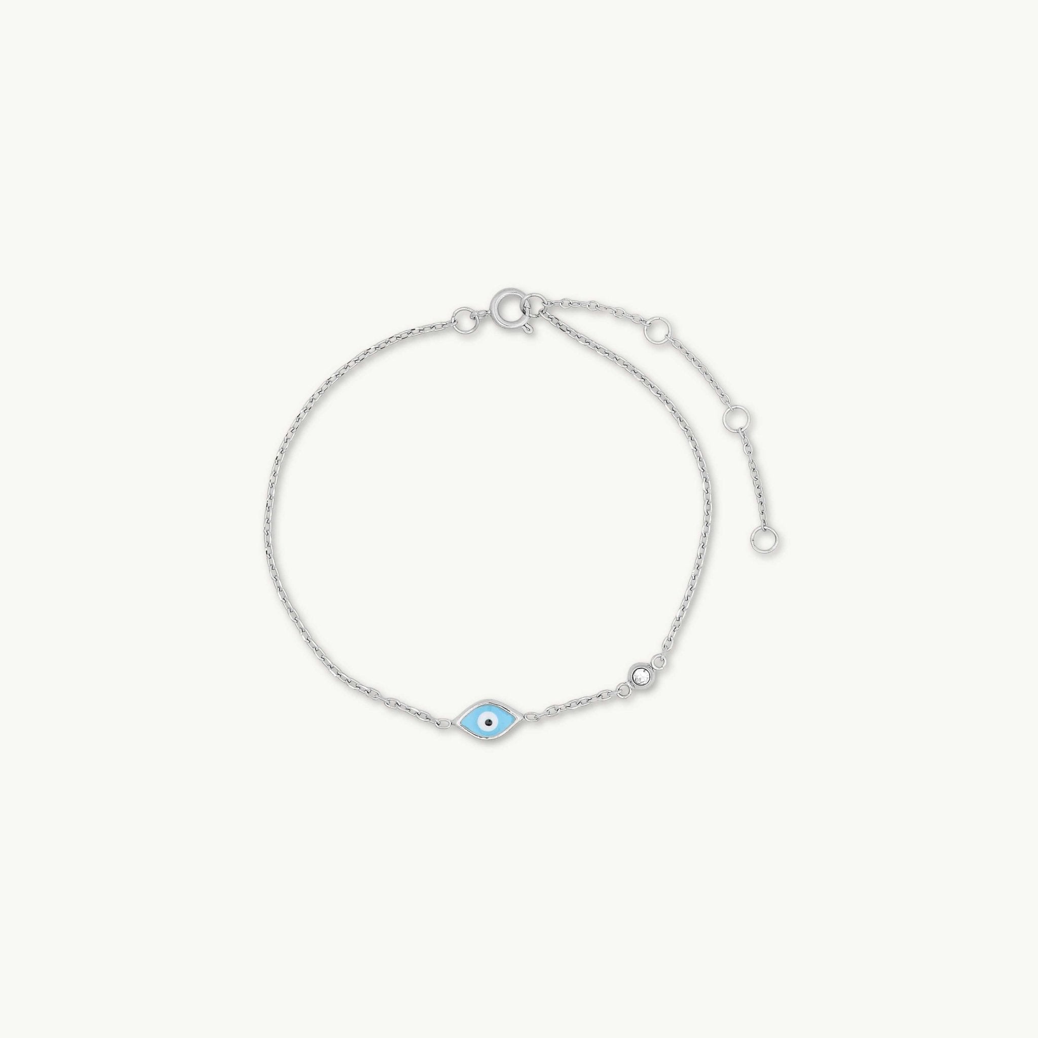 Evil Eye Turquoise Solitaire Bracelet - Camile & Stone