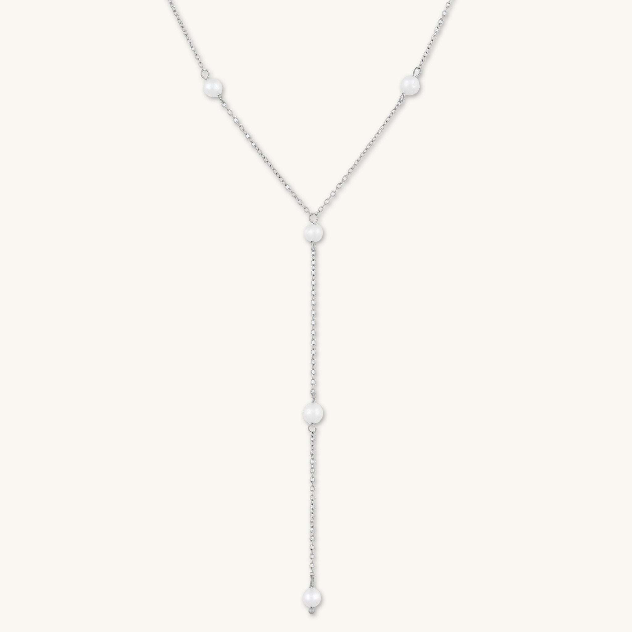 Freshwater Drop Pearl Y Long Necklace - Camile & Stone
