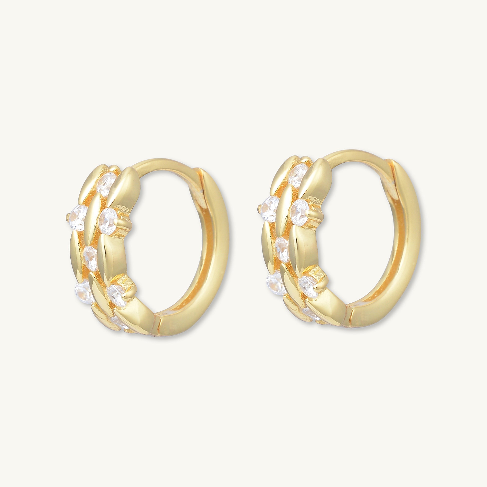 Gaia Sapphire Huggie Hoop Earrings - Camile & Stone