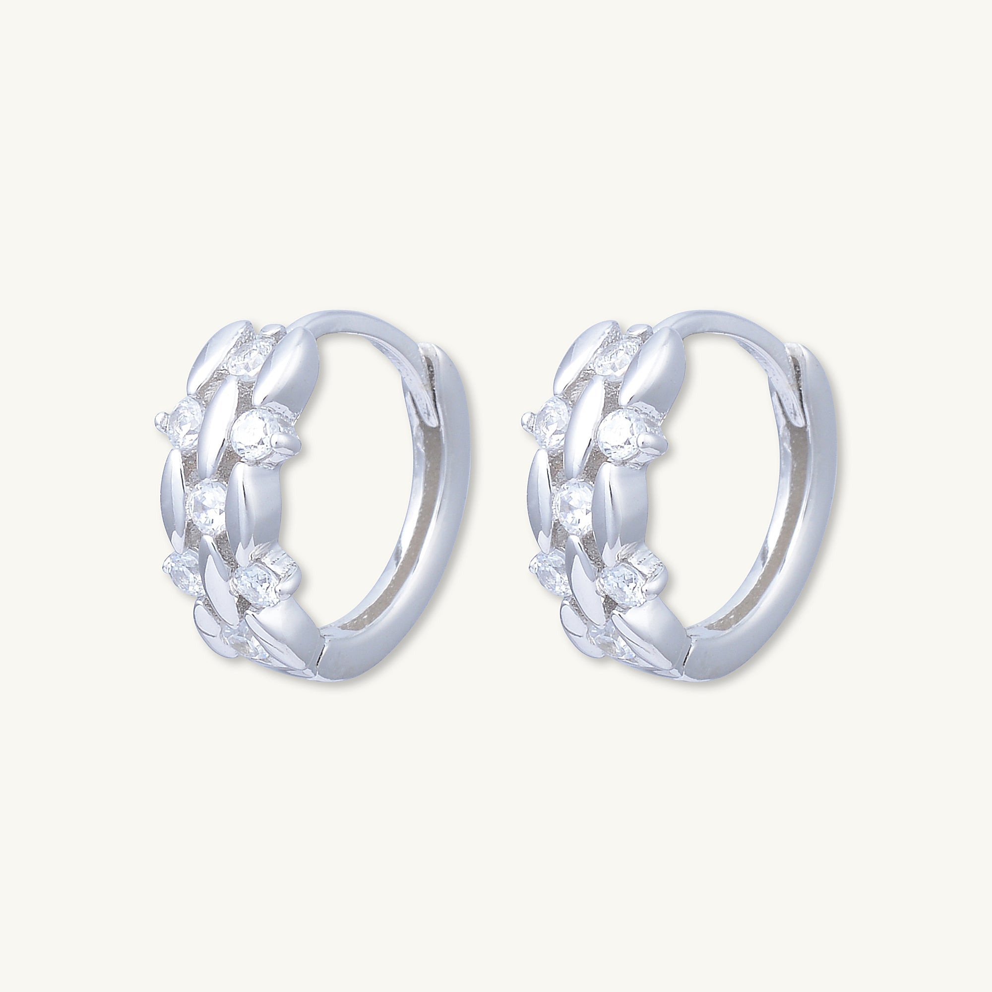 Gaia Sapphire Huggie Hoop Earrings - Camile & Stone