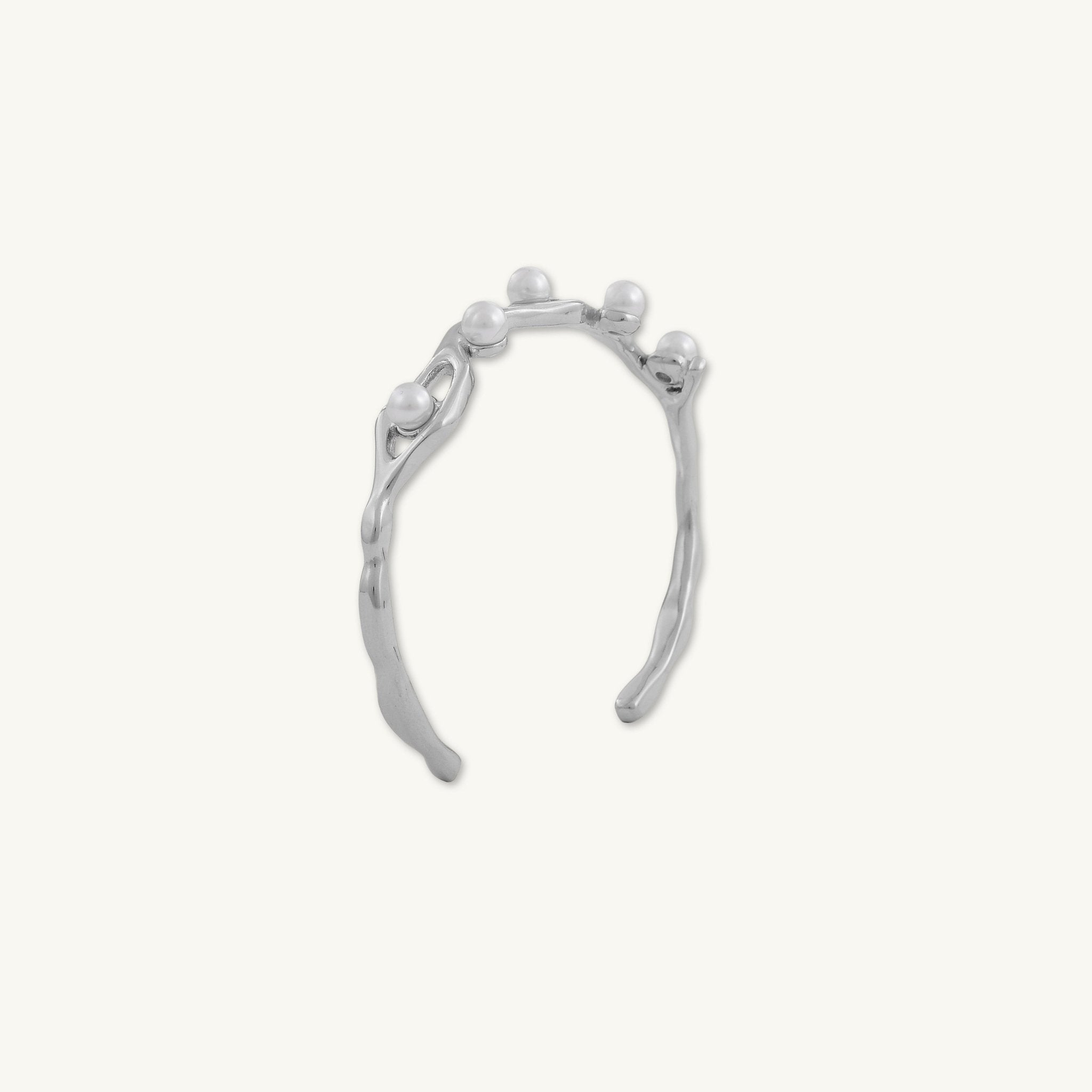 Goddess Pearl Open Cuff Bangle - Camile & Stone