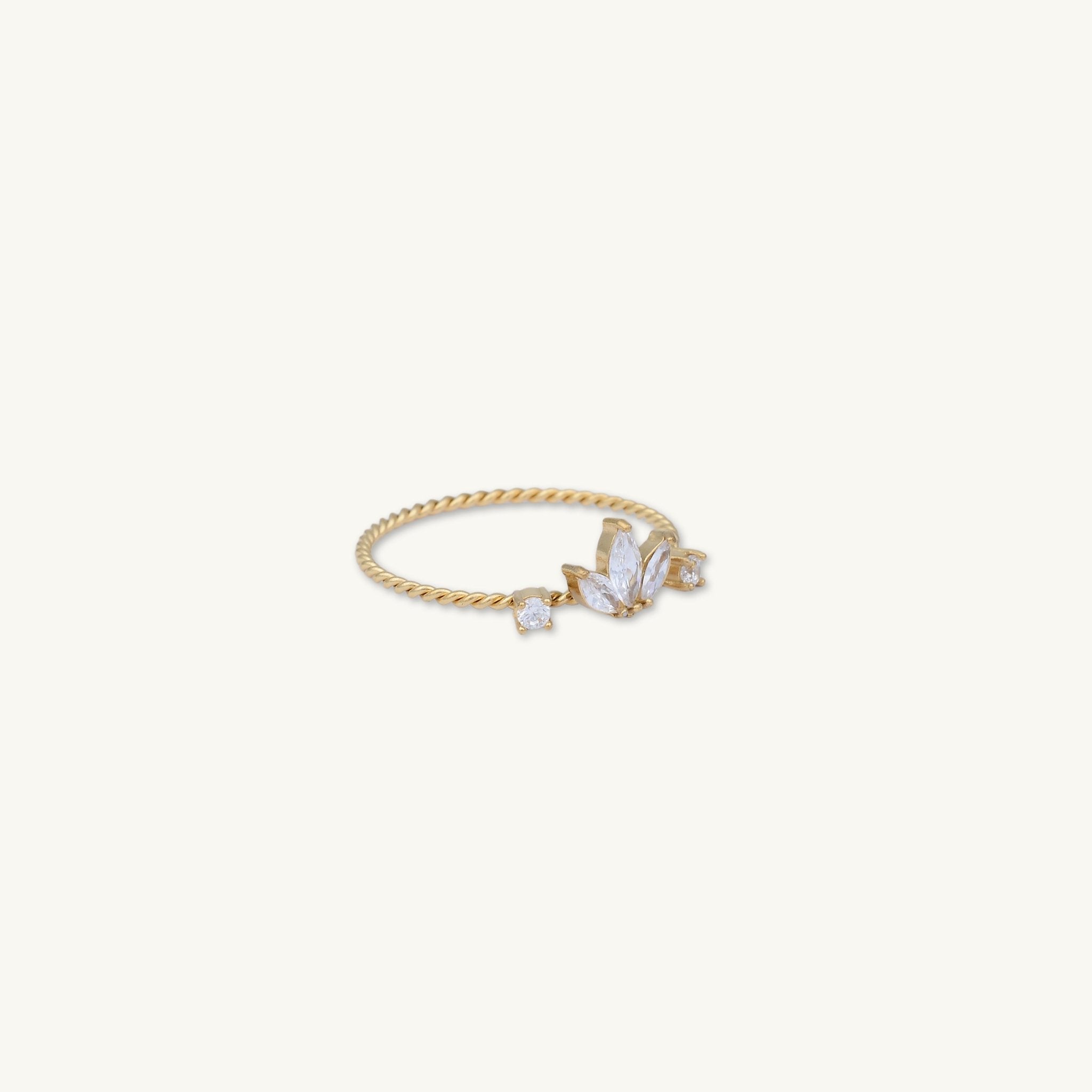 Growth Lotus Twist Ring - Camile & Stone