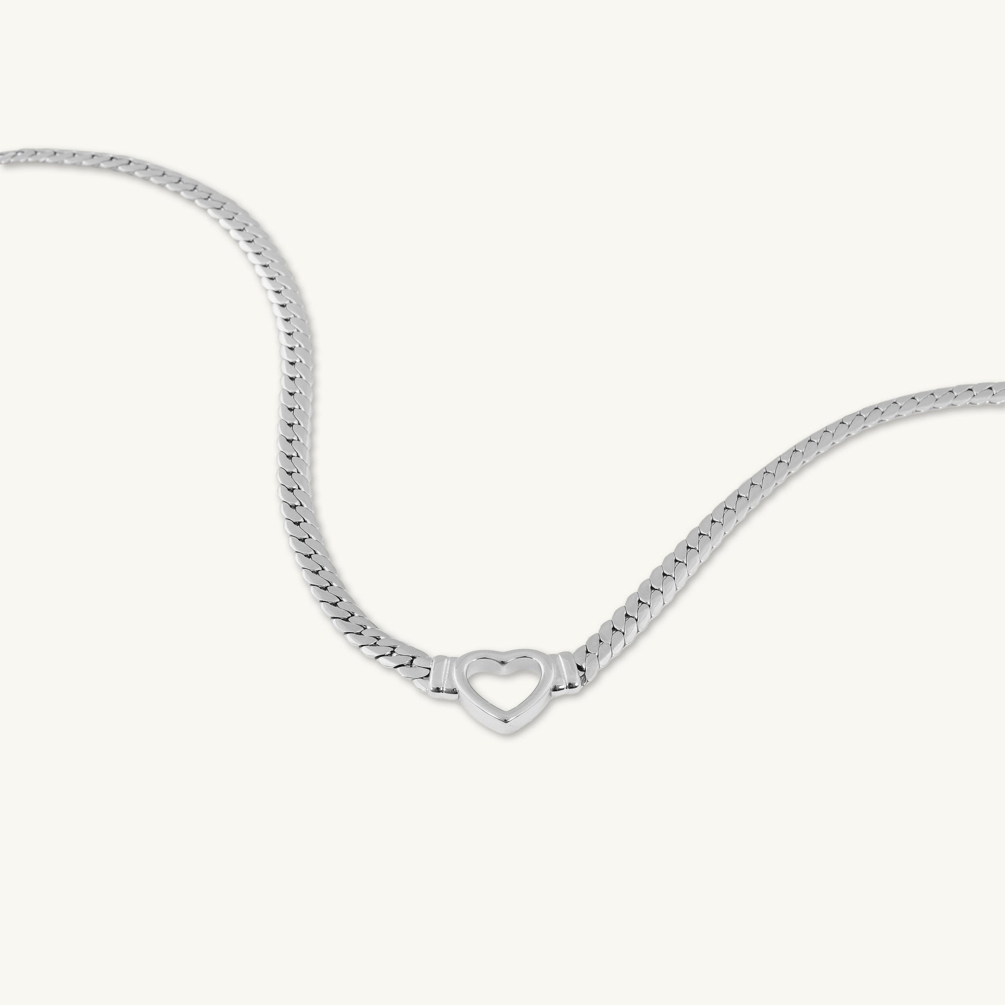 Hailey Heart Cuban Statement Necklace - Camile & Stone