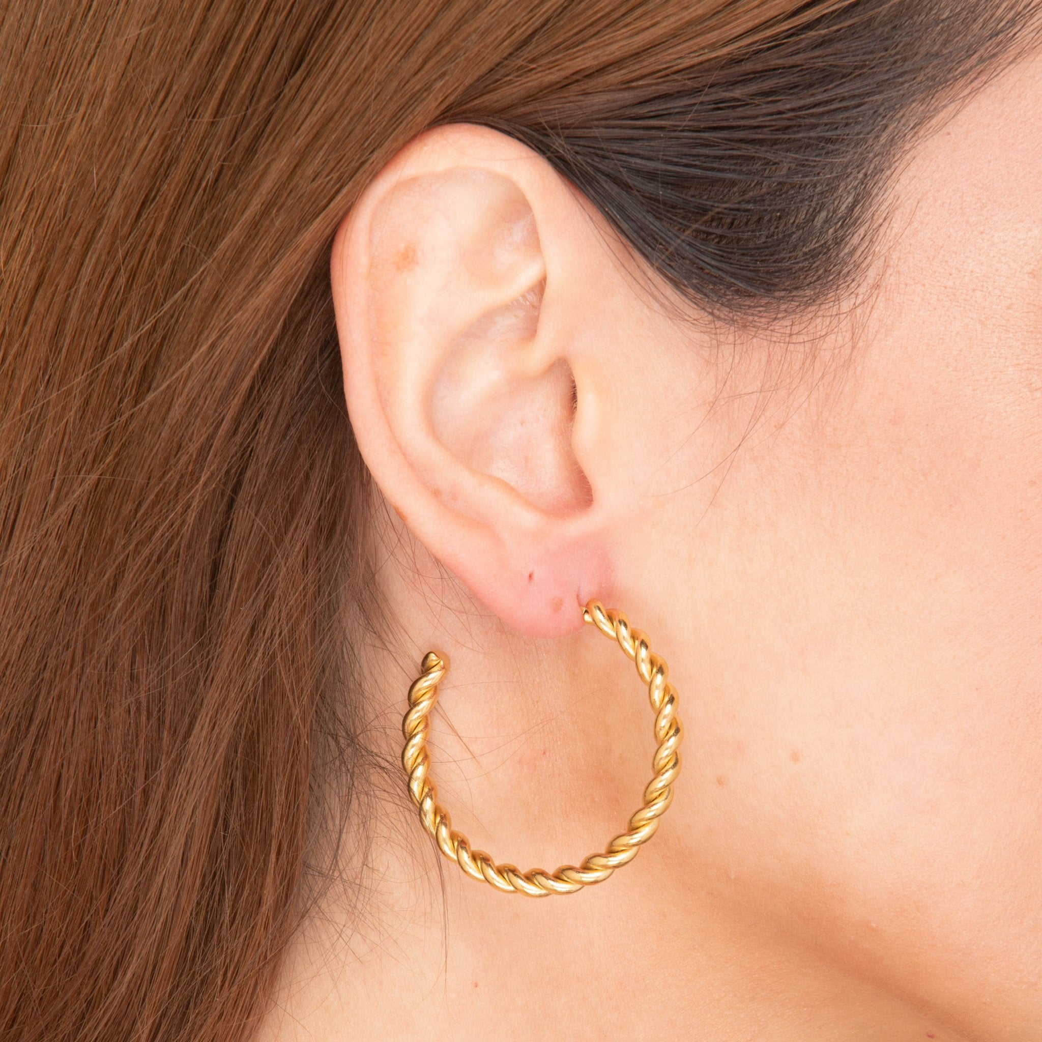 Hallie Twist Statement Hoop Earrings - Camile & Stone