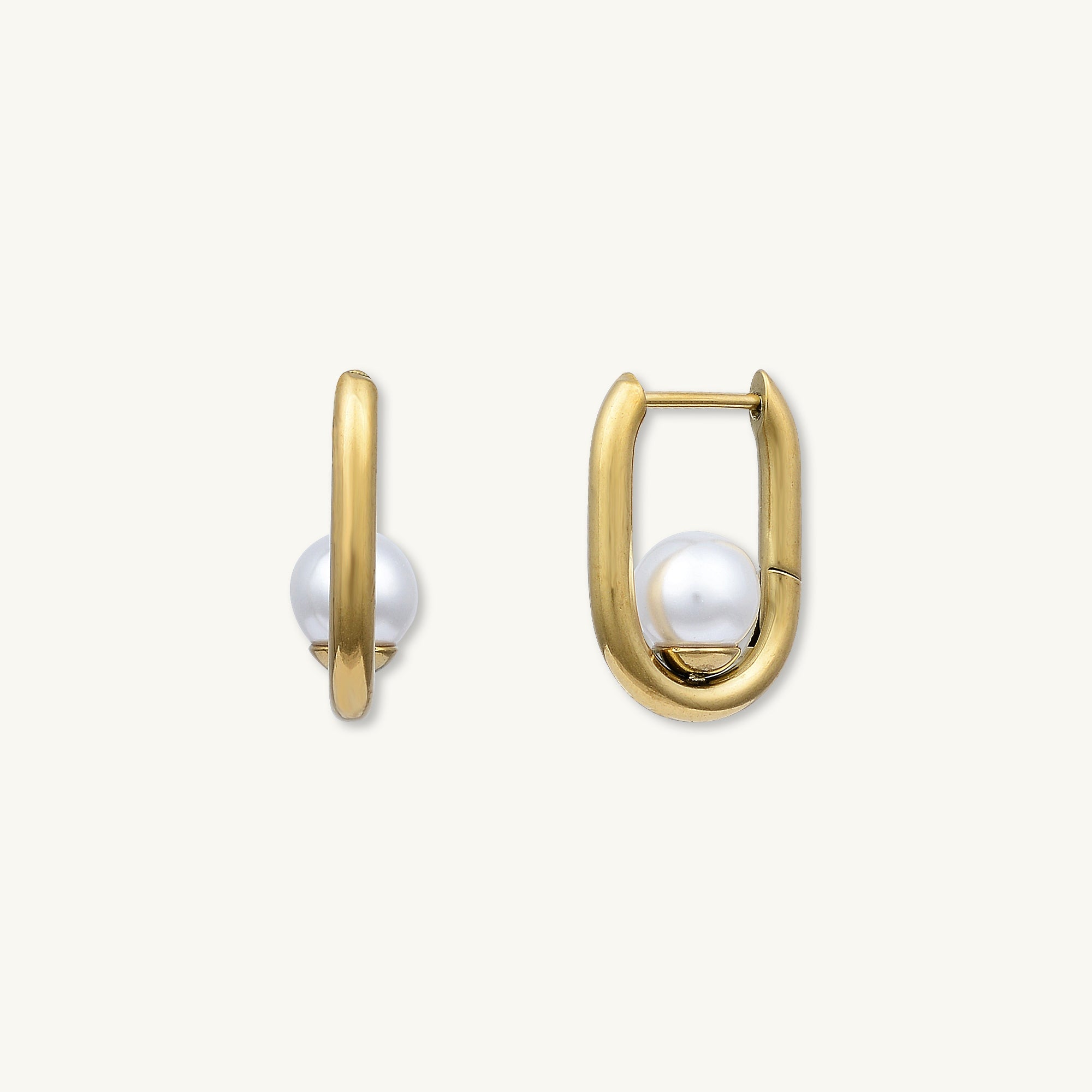 Harper Pearl Hoop Earrings - Camile & Stone
