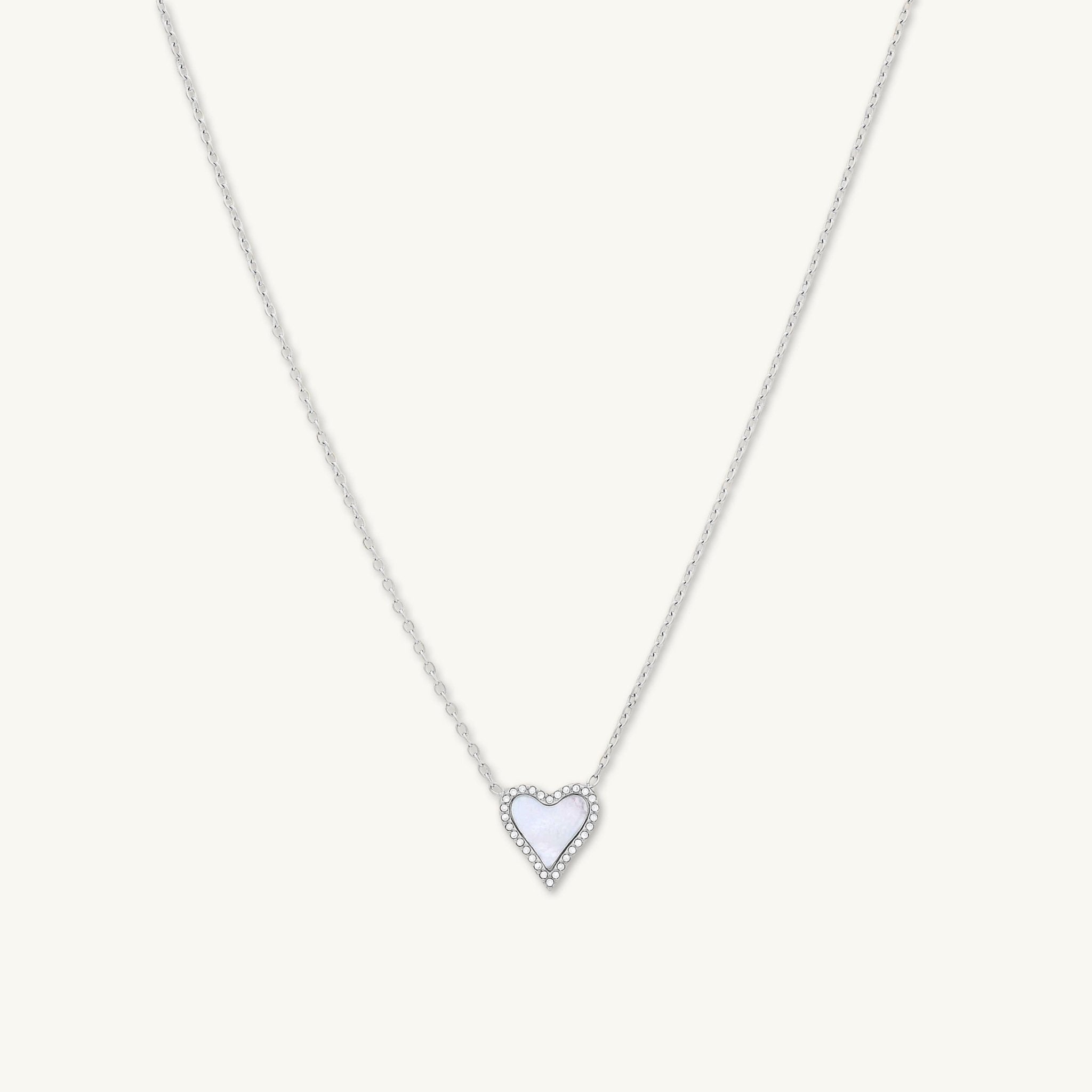 Heart Mother of Pearl Necklace - Camile & Stone