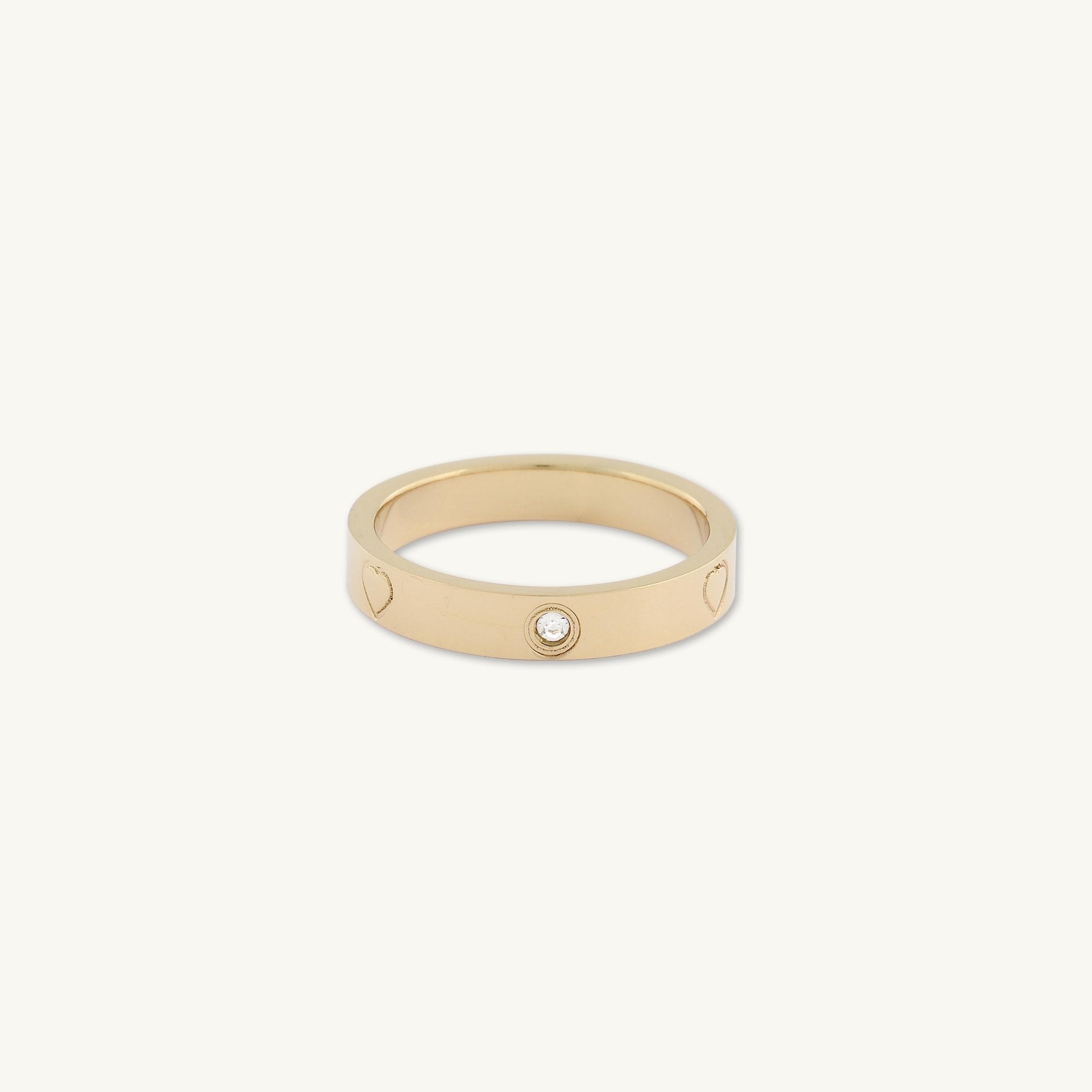 Heart Solitaire Stacker Ring - Camile & Stone