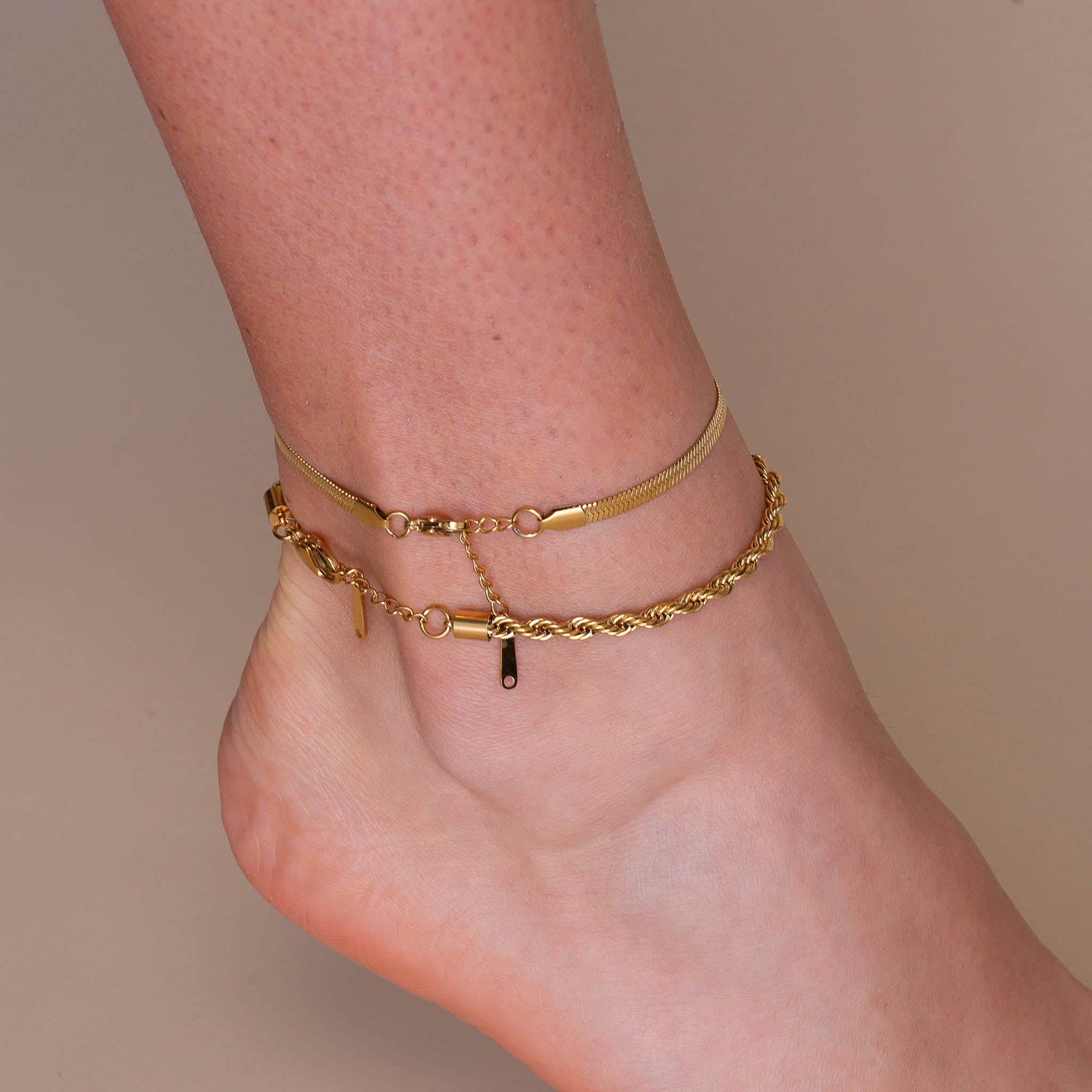 Herringbone Chain Anklet - Camile & Stone