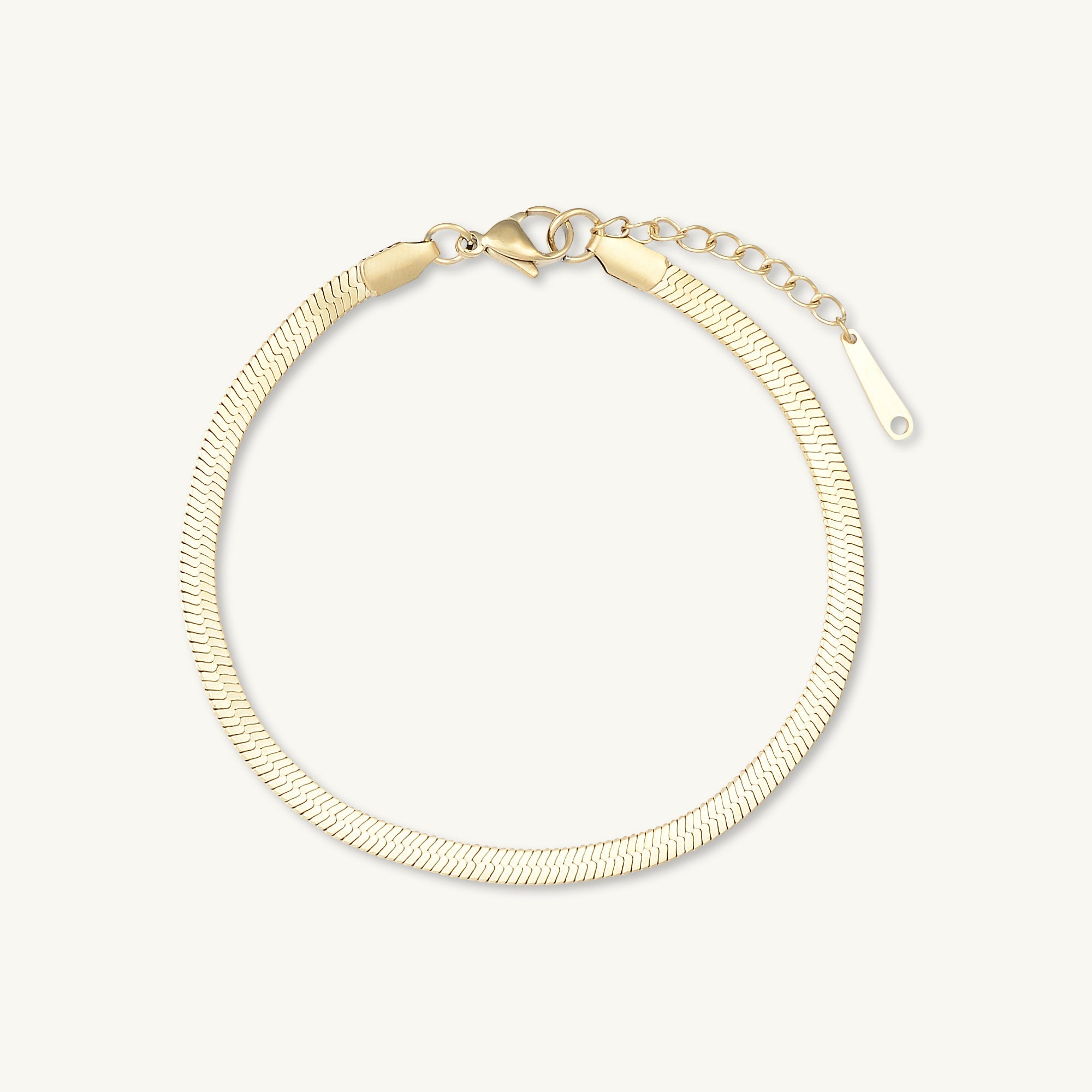 Herringbone Chain Anklet - Camile & Stone
