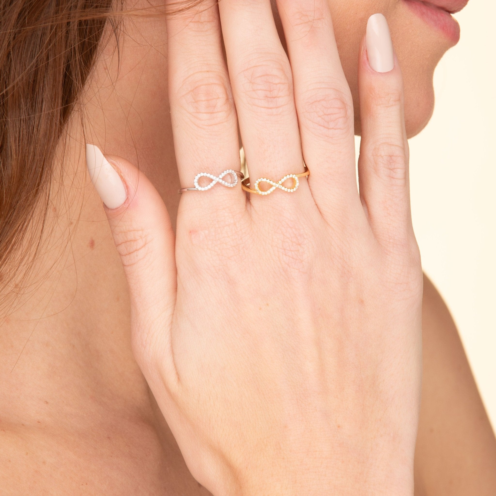 Infinity Sapphire Stacker Ring - Camile & Stone