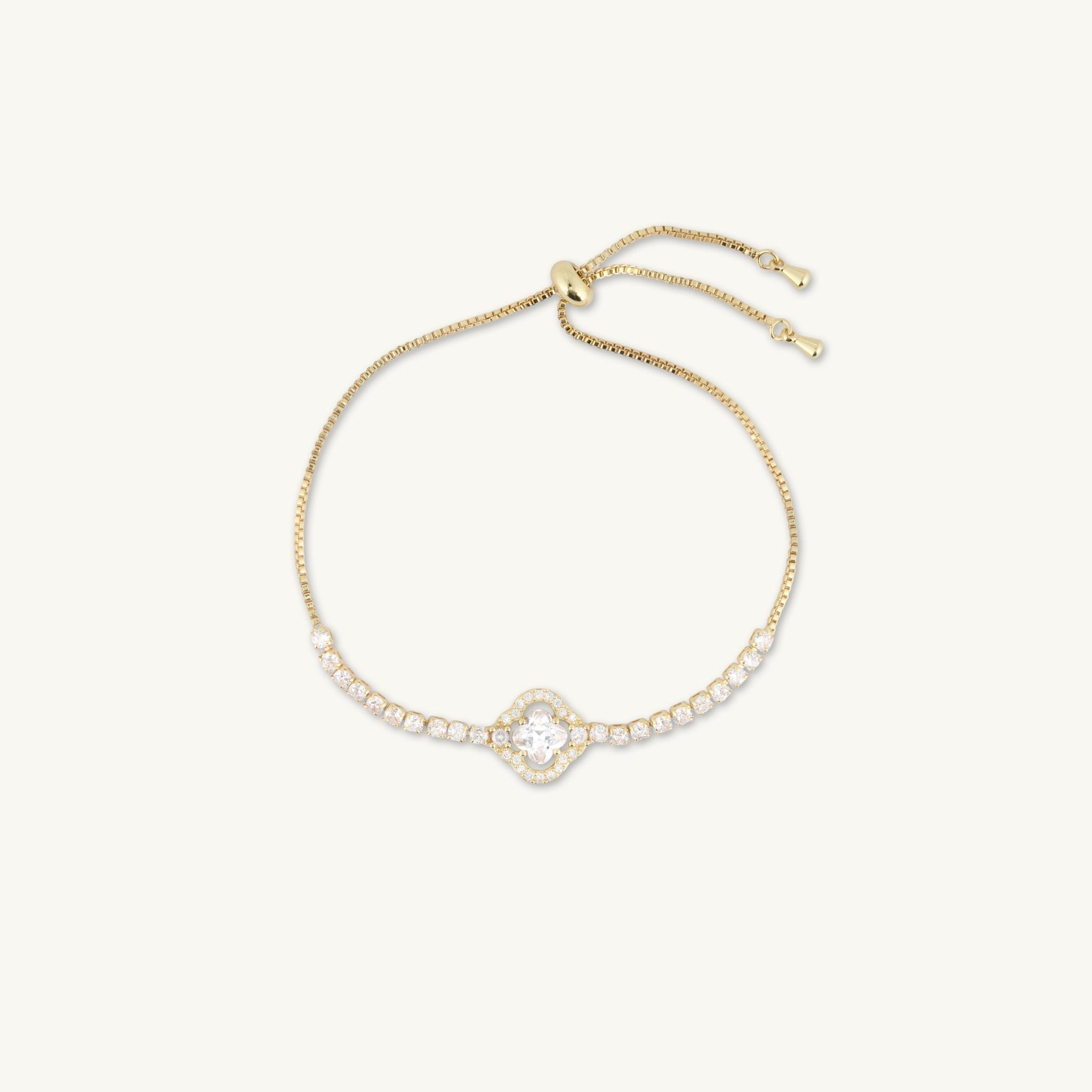 Jannah Clover Tennis Chain Bracelet - Camile & Stone