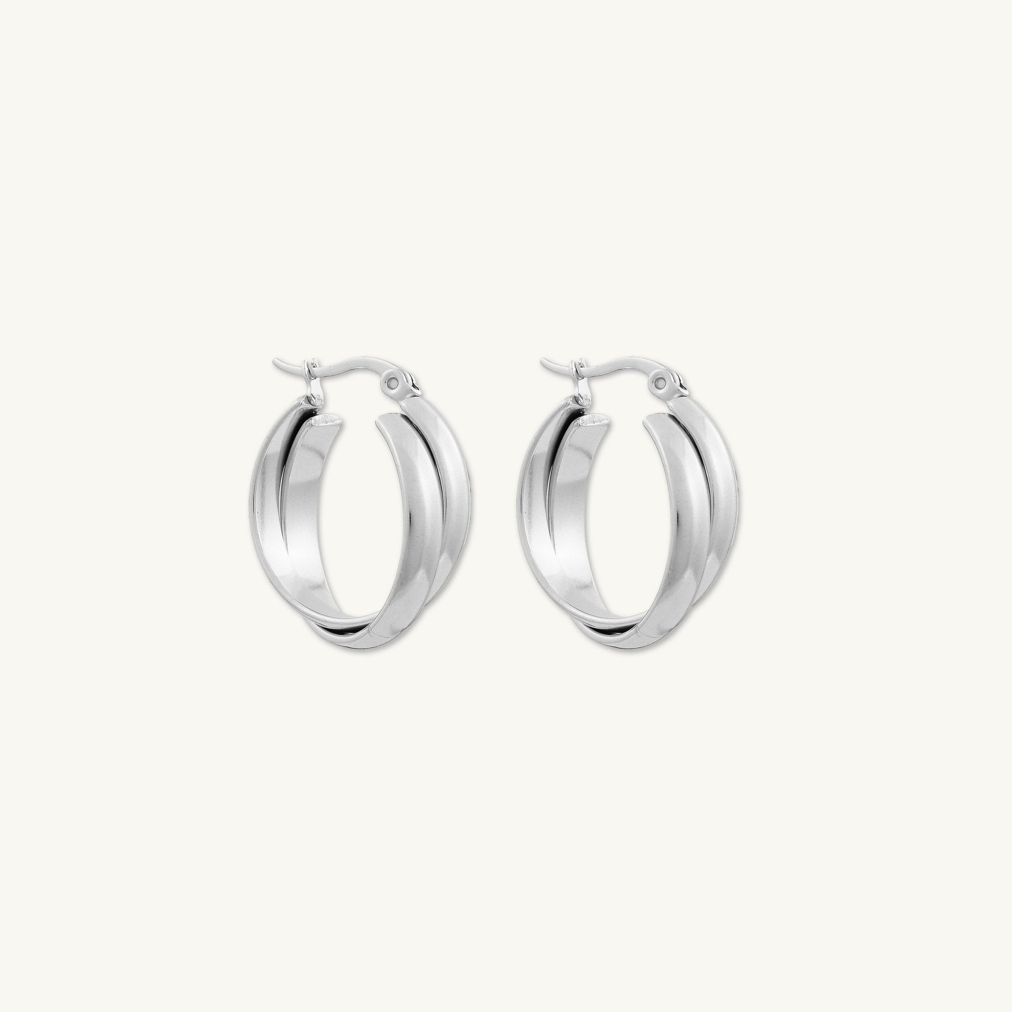 Jordan Twist Statement Hoop Earrings - Camile & Stone