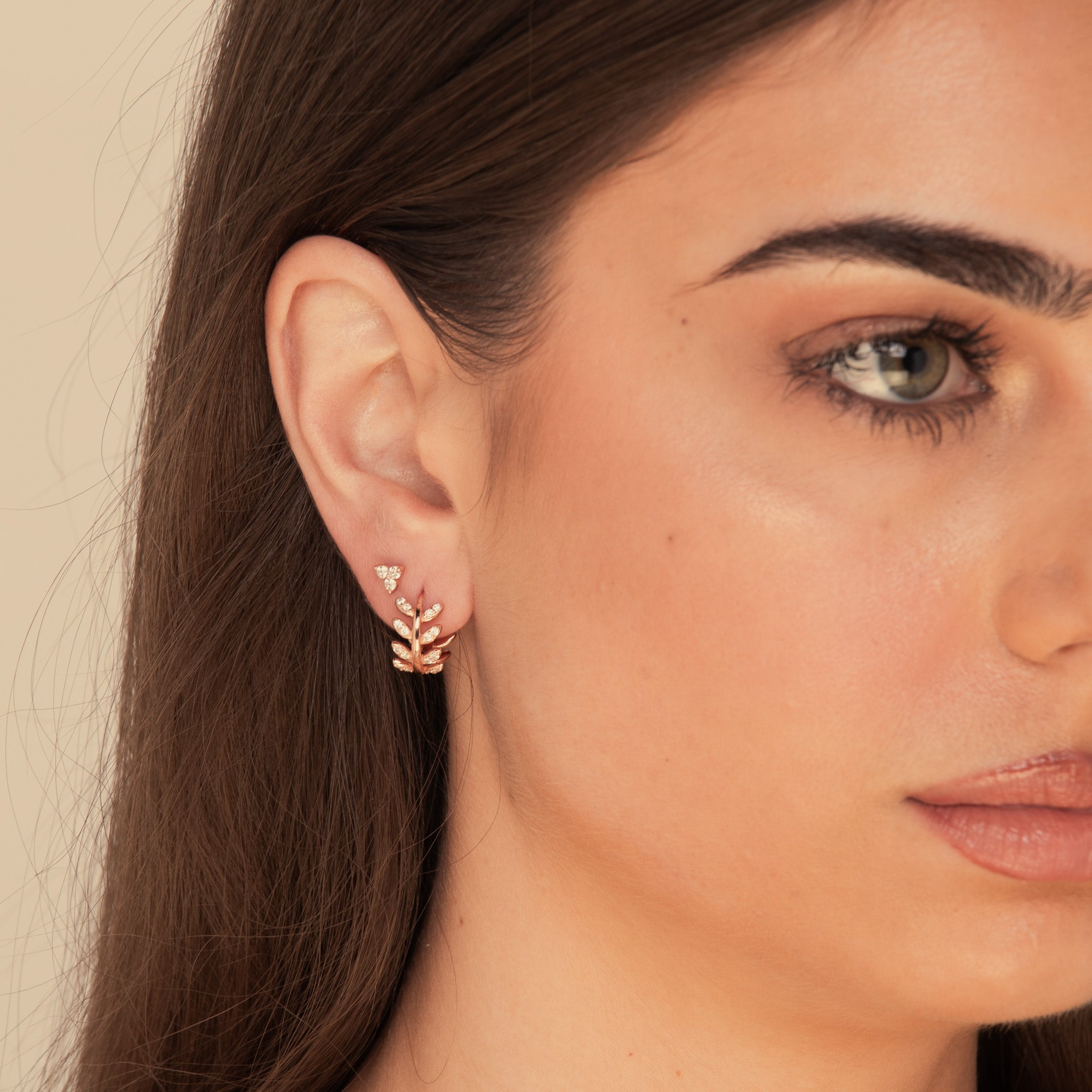 Leaf Wrap Huggie Earrings - Camile & Stone