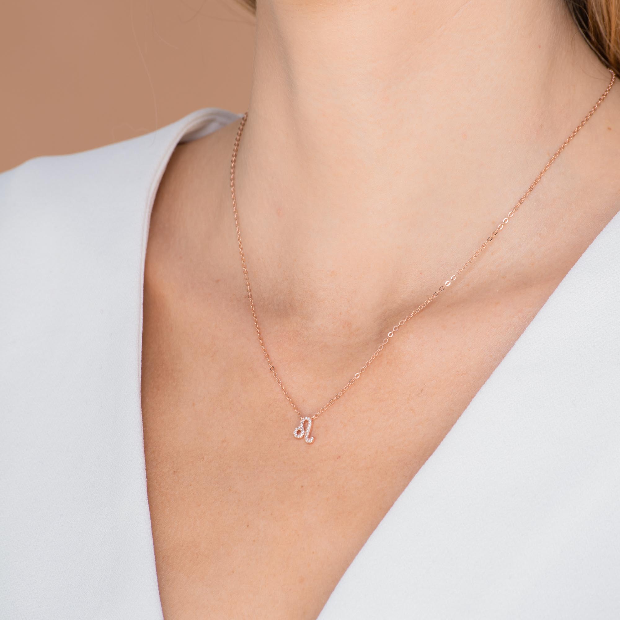 Leo Sapphire Charm Zodiac Star Sign Necklace - Camile & Stone