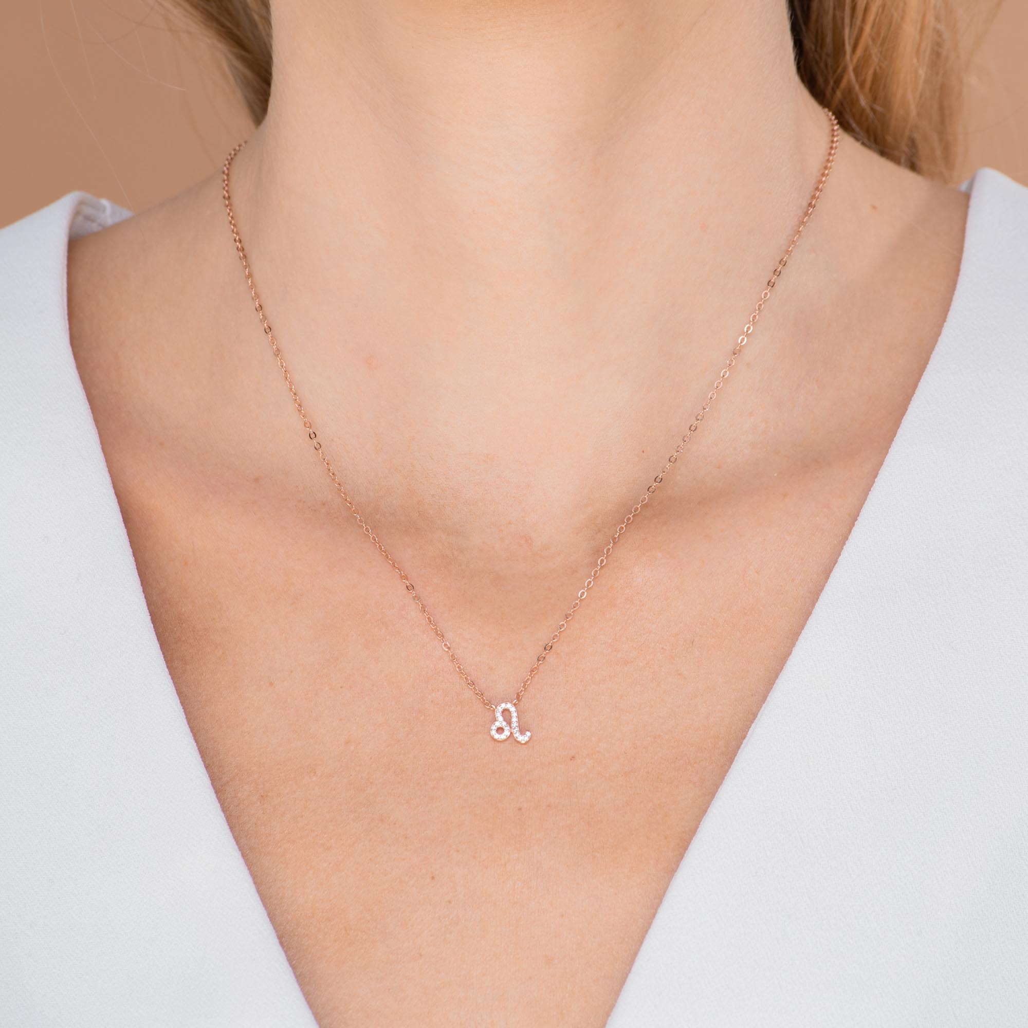 Leo Sapphire Charm Zodiac Star Sign Necklace - Camile & Stone