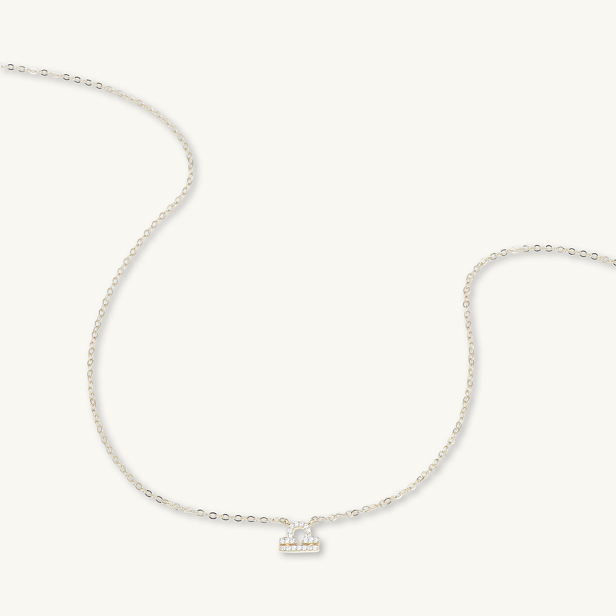 Libra Sapphire Charm Zodiac Star Sign Necklace - Camile & Stone