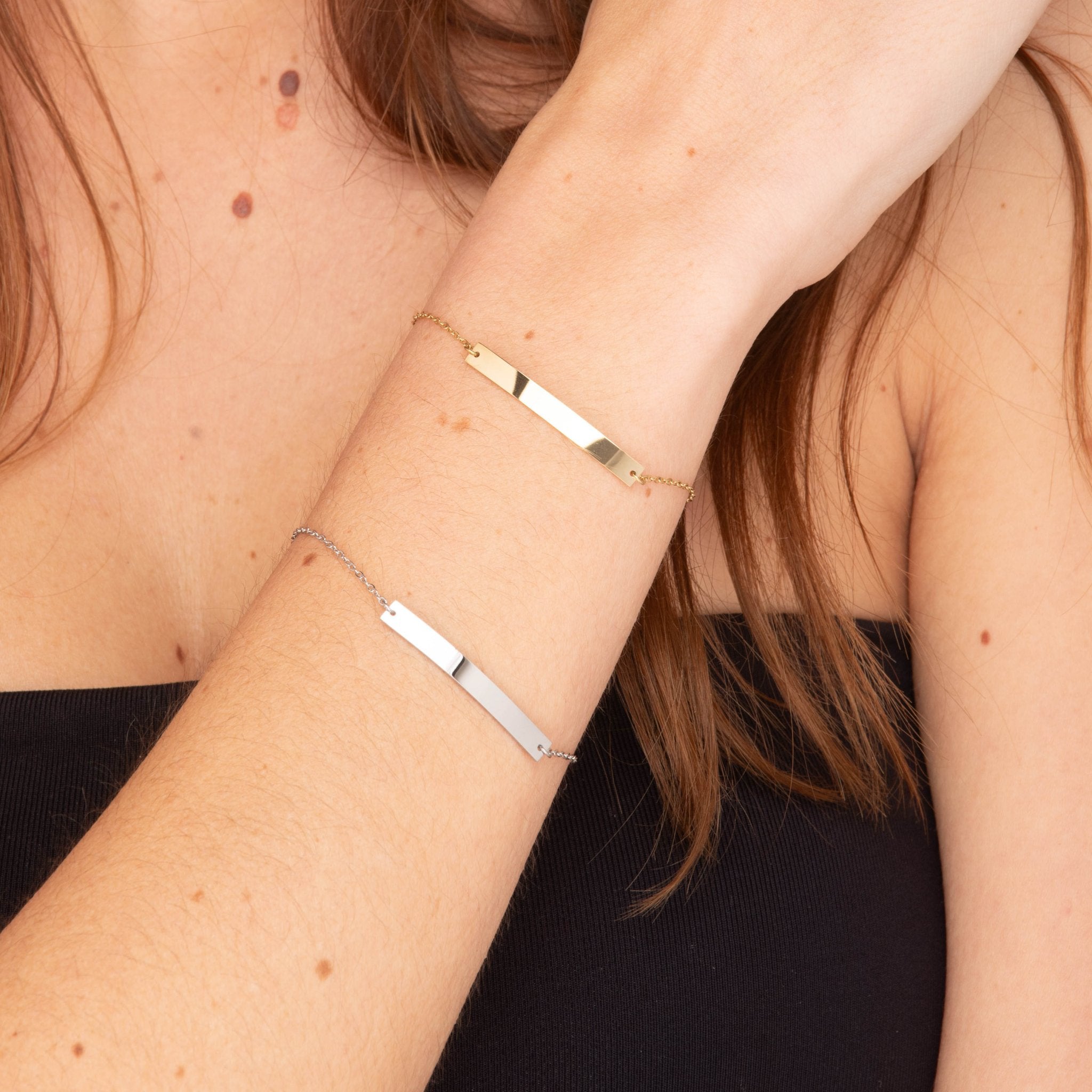 Long Bar Chain Bracelet - Camile & Stone