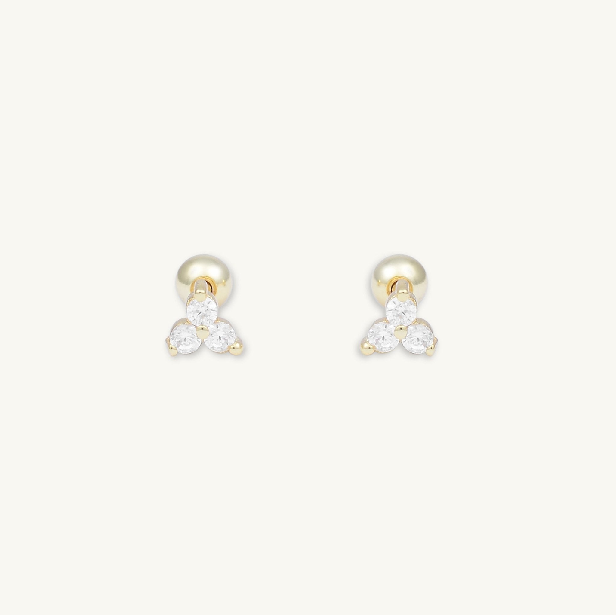 Lotus Barbell Stud Cartilage Earrings - Camile & Stone