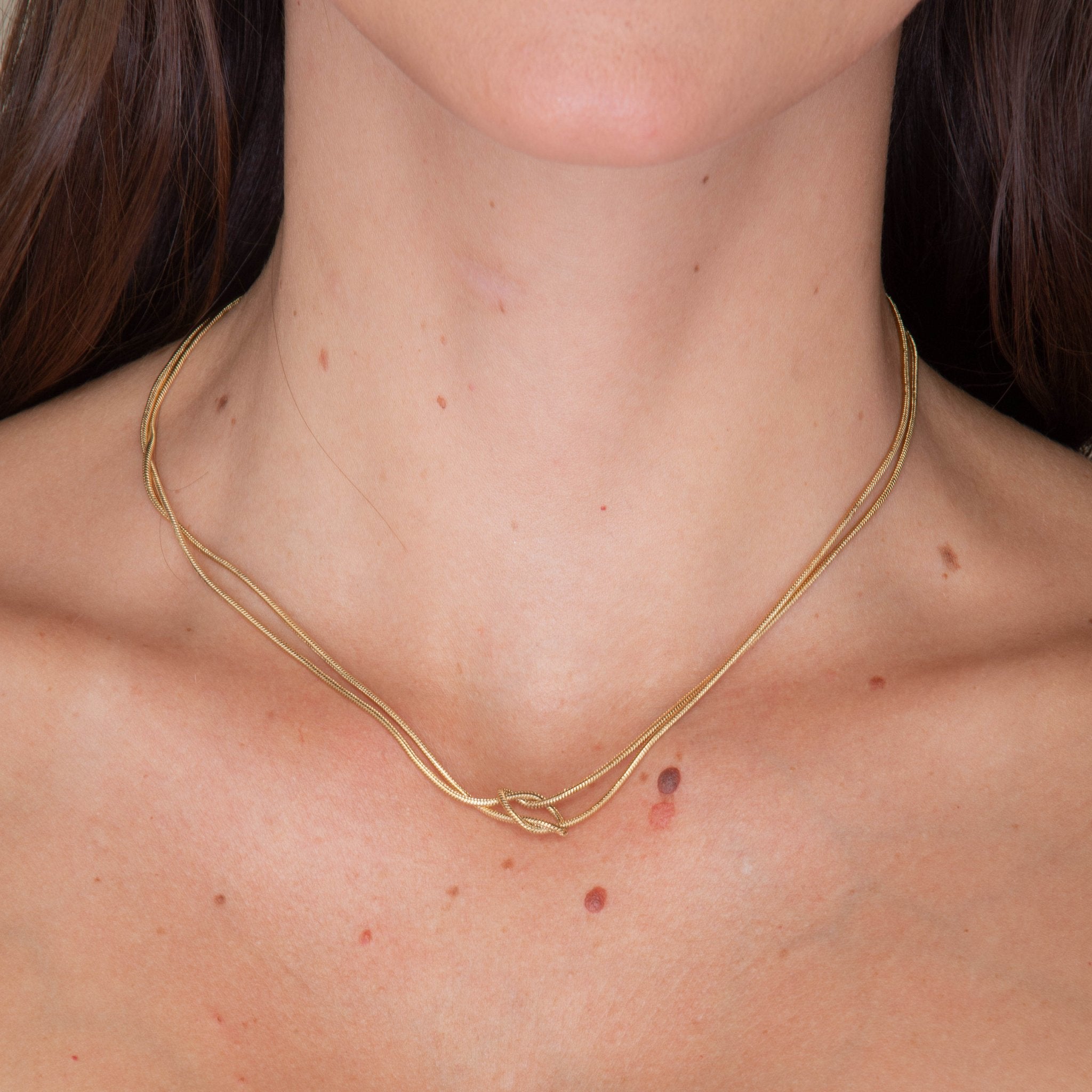 Love Knot Snake Chain Necklace - Camile & Stone