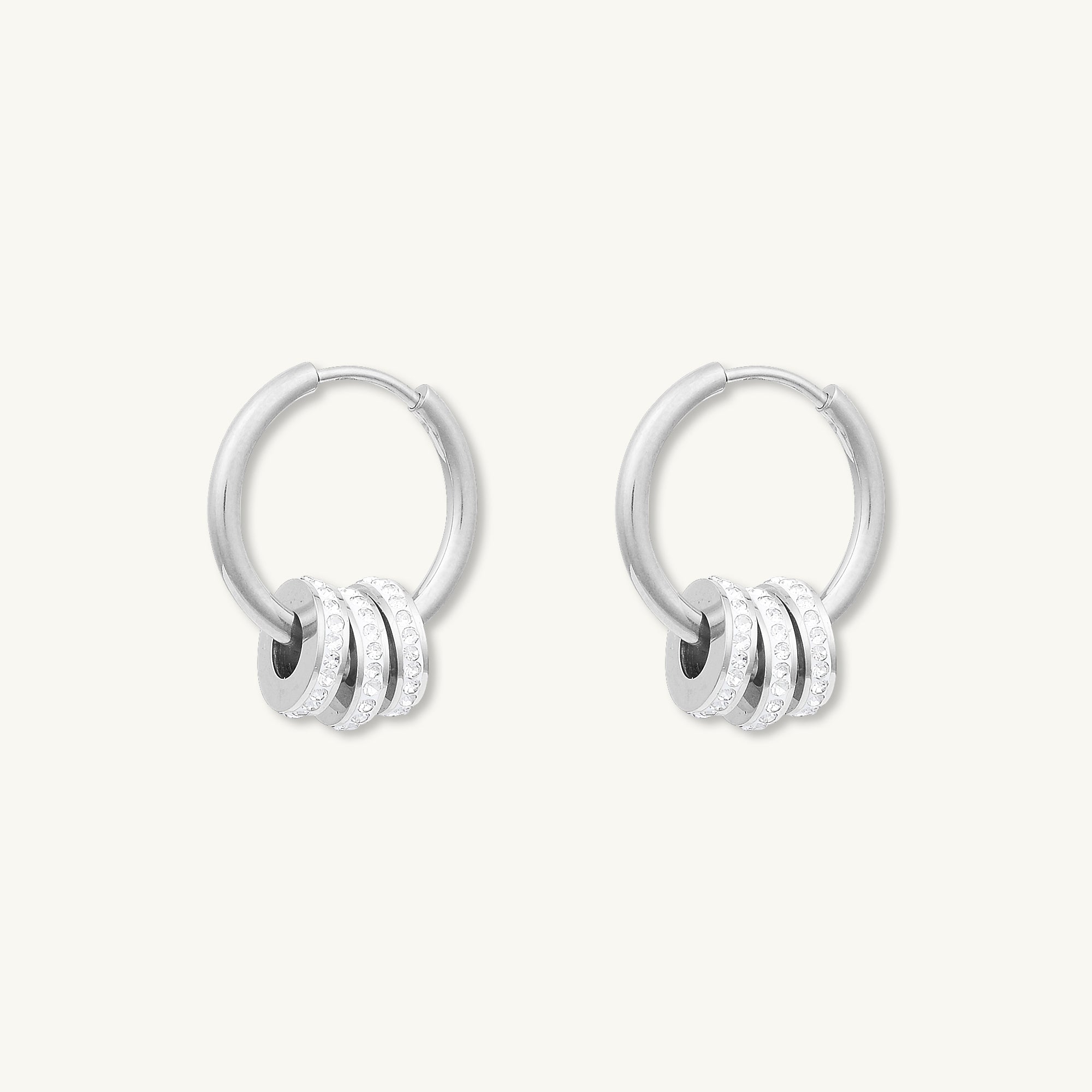 Luna Zirconia Hoop Earrings - Camile & Stone