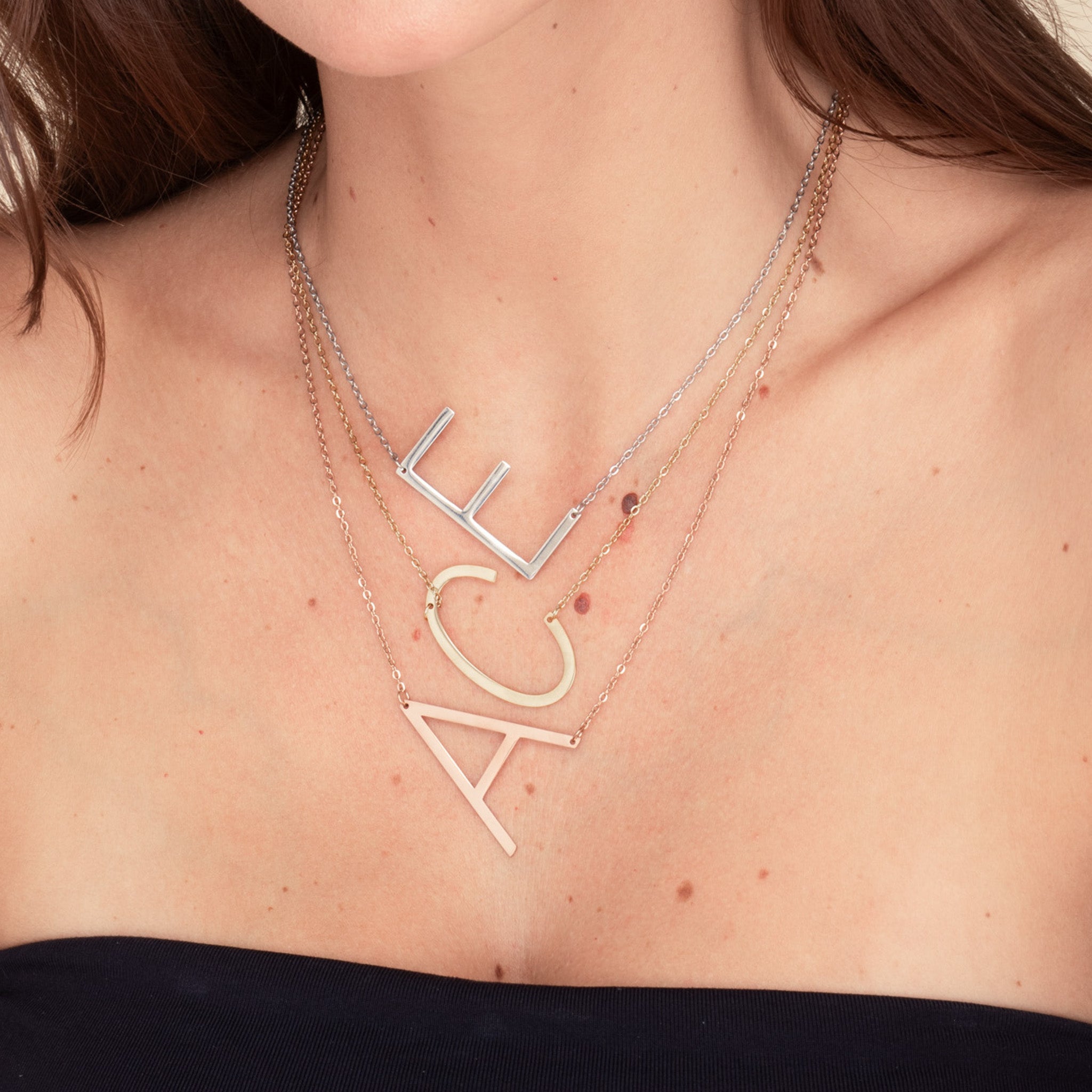 Make A Statement Letter Necklace - Camile & Stone