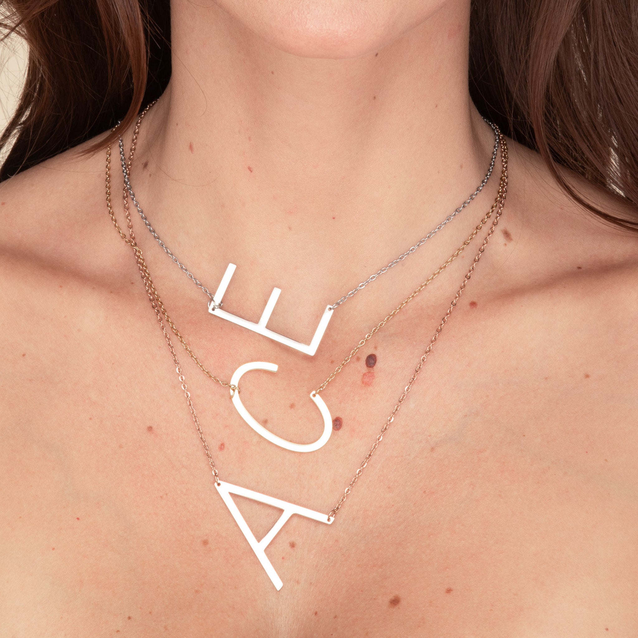 Make A Statement Letter Necklace - Camile & Stone