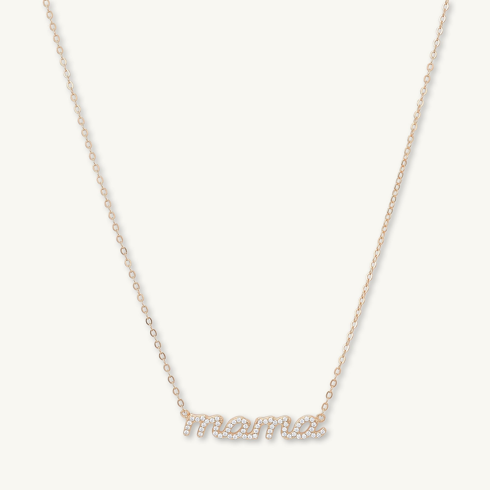 MAMA Sapphire Nameplate Necklace - Camile & Stone